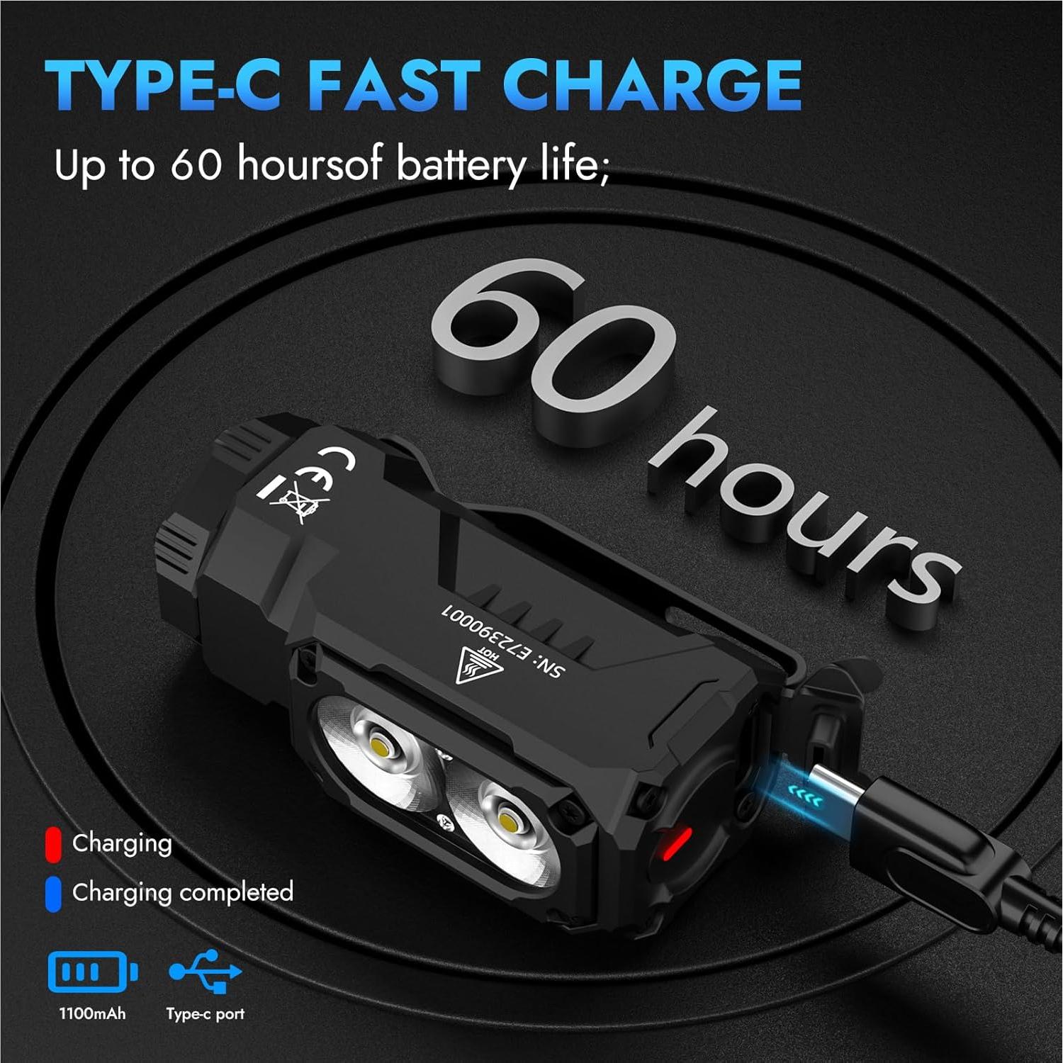 Linterna WUBEN E7 Recargable 1800 Lúmenes IP68 Negra