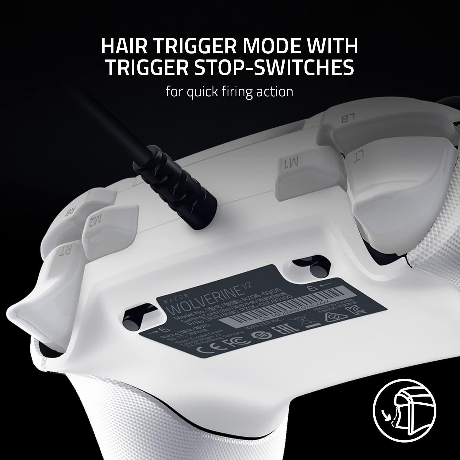 Controlador Razer Wolverine V2 Blanco para Xbox y PC