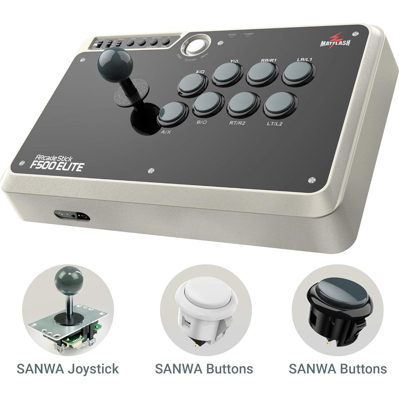 Controlador de Videojuegos USB MAYFLASH F500 Elite - Compatible PS4, Xbox, Switch