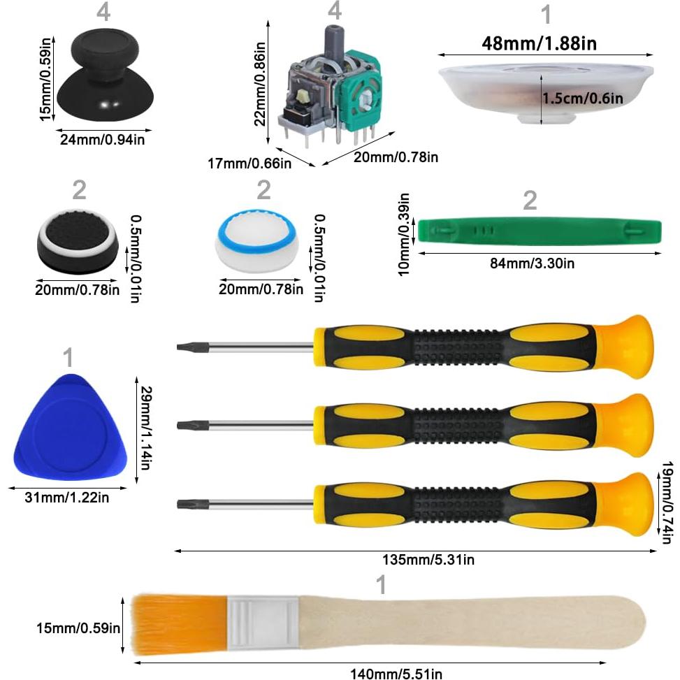 Kit de Reemplazo 19 PCS para Joysticks Xbox One SourceTon