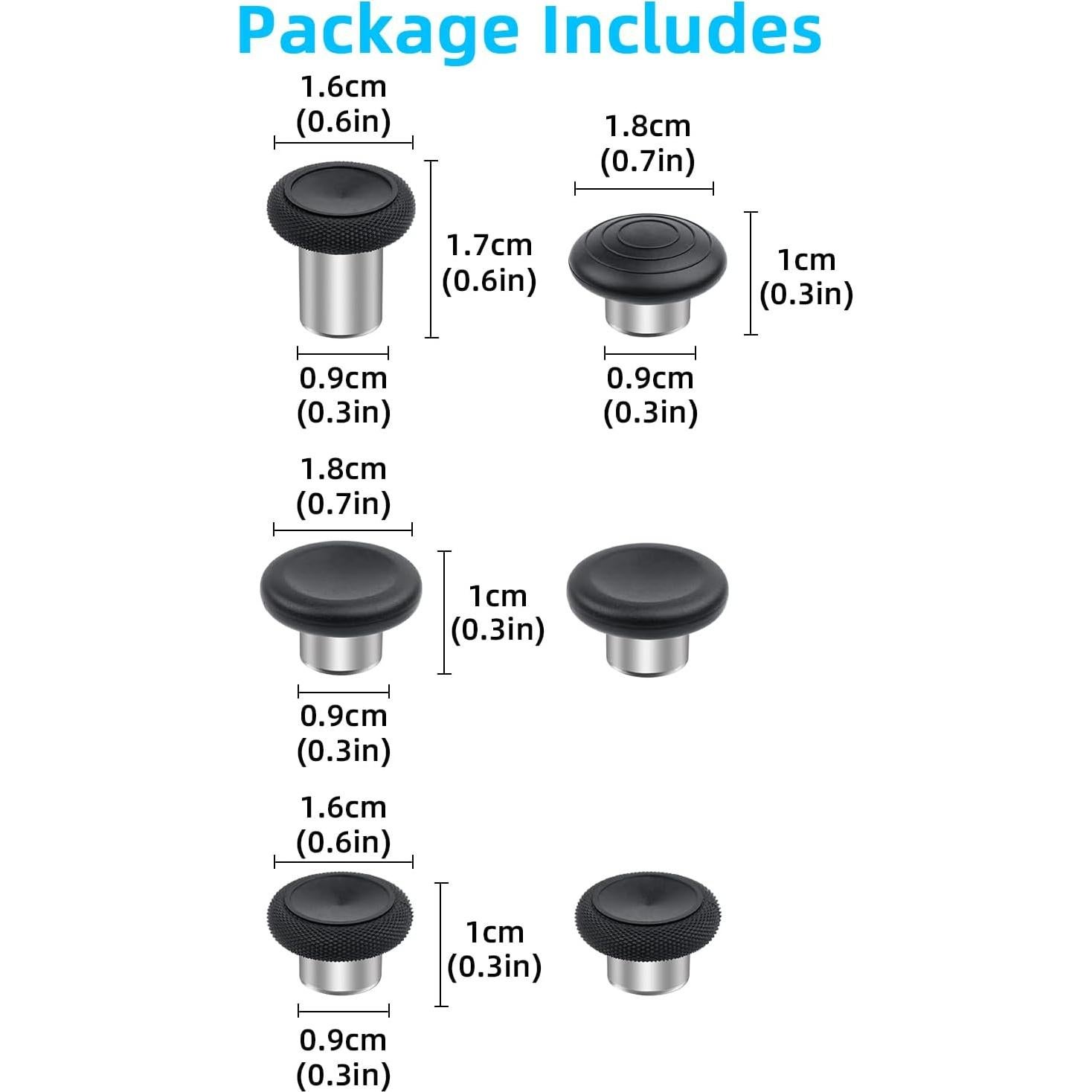 Thumbsticks de Metal Mcbazel para Xbox Elite Series 2 - Negro