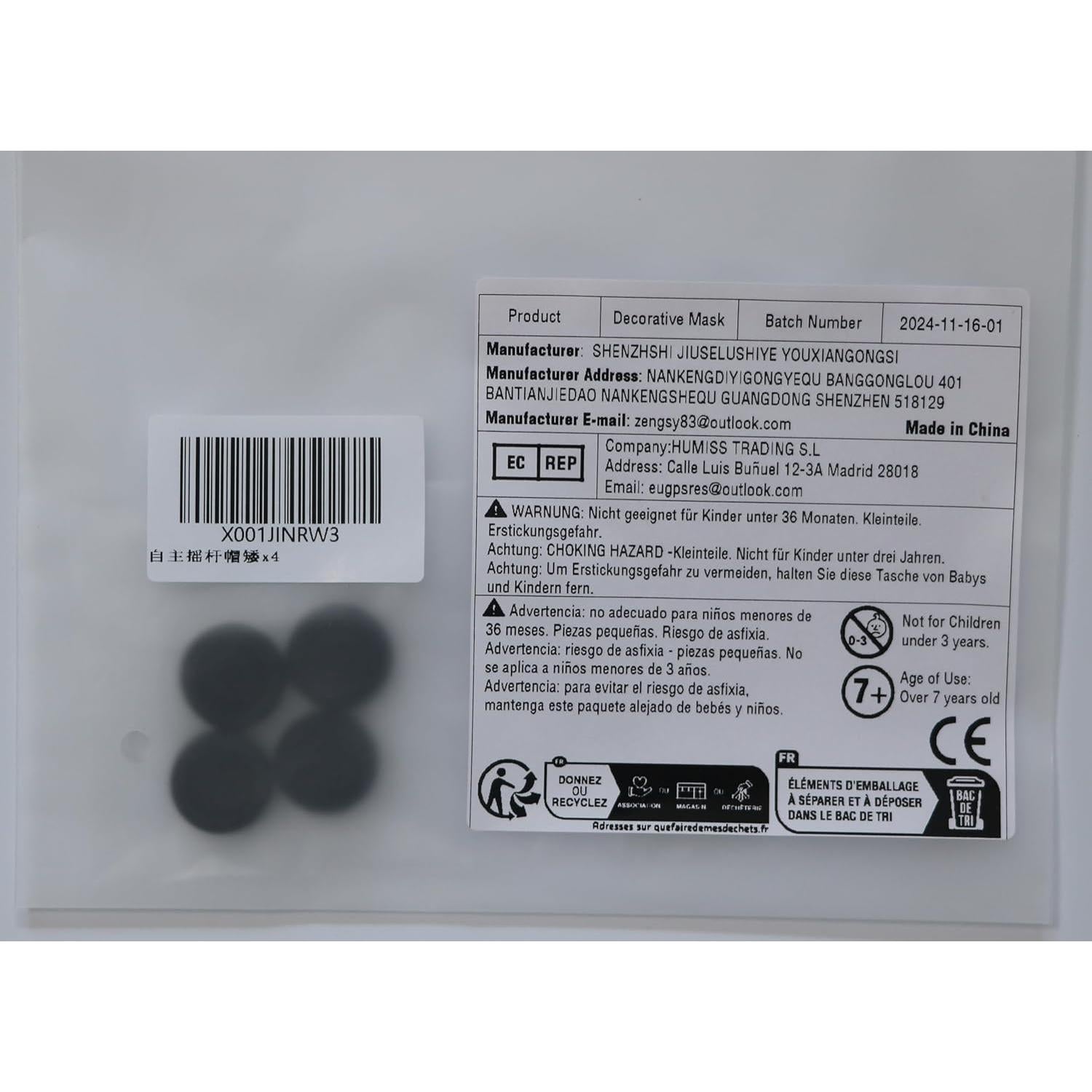 Juego de 4 Empuñaduras de Pulgar 9CDeer para Joystick