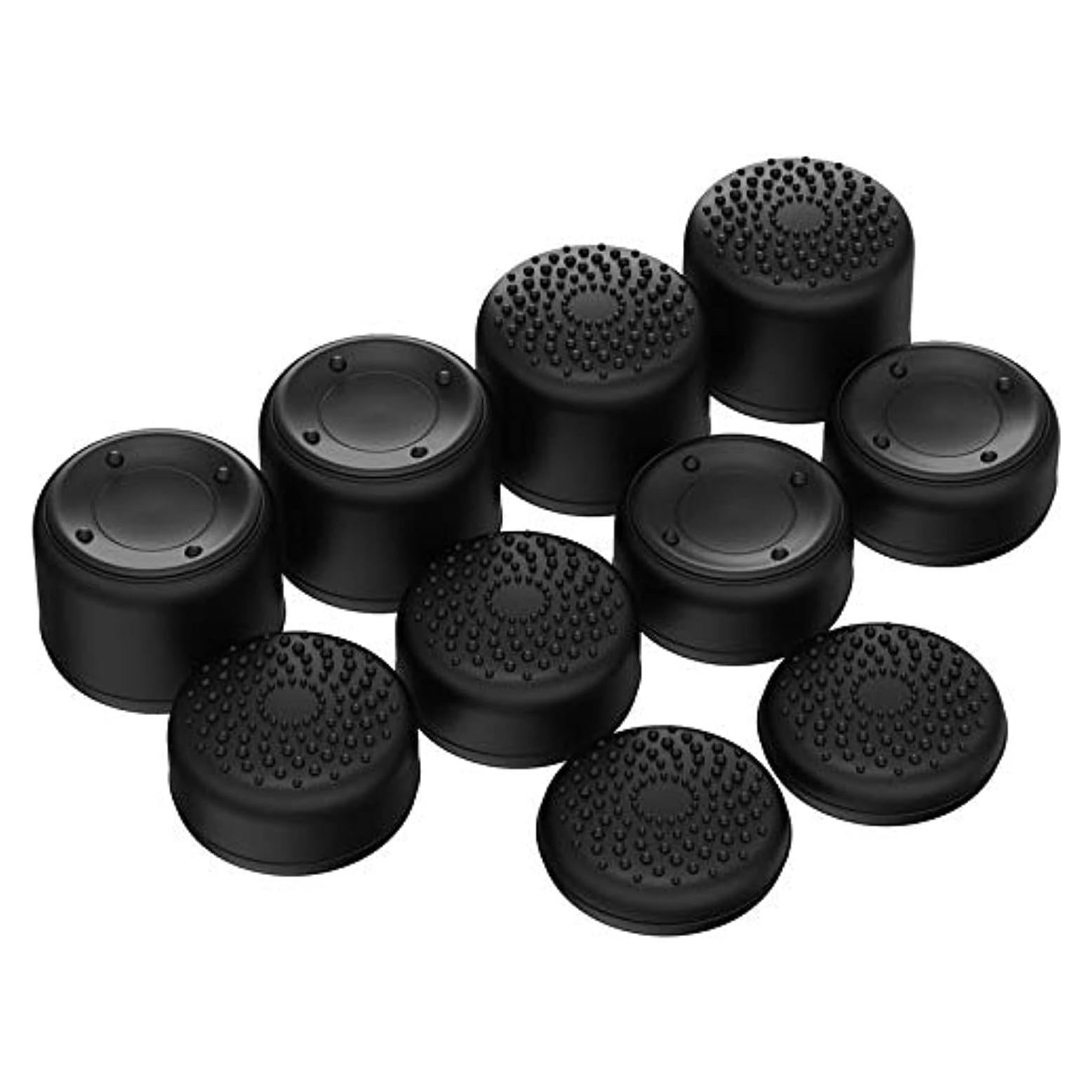 Agarre Ergonómico Negro PlayVital para Thumbstick - 10 Piezas
