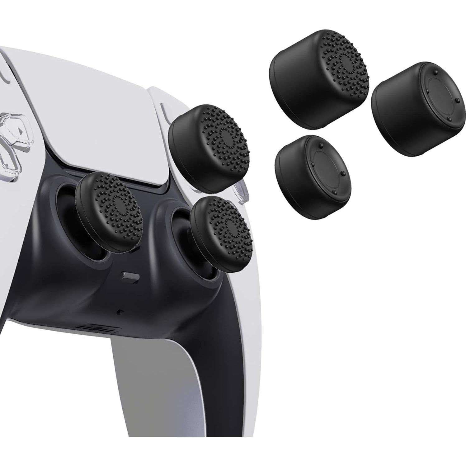 Agarre Ergonómico Negro PlayVital para Thumbstick - 10 Piezas