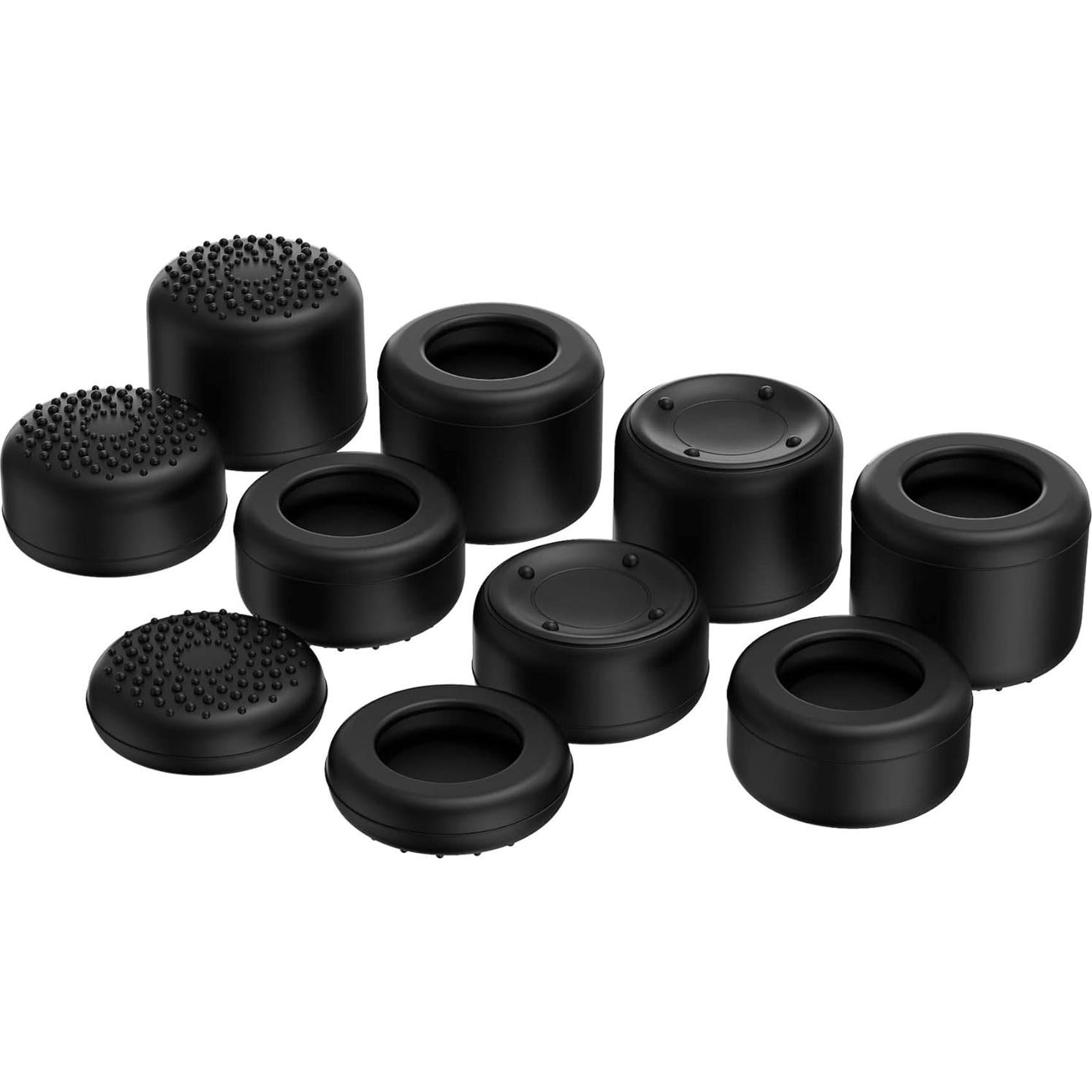 Agarre Ergonómico Negro PlayVital para Thumbstick - 10 Piezas