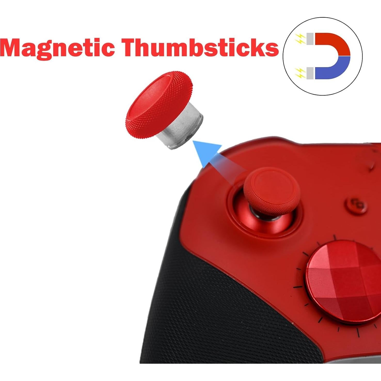 Reemplazo Thumbsticks Cortos Peixiong para Xbox Elite 2 Rojo