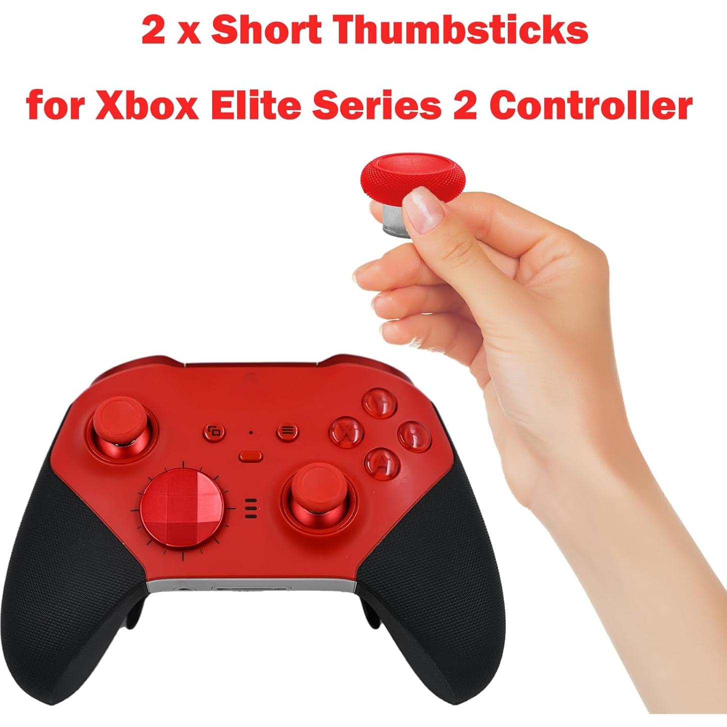 Reemplazo Thumbsticks Cortos Peixiong para Xbox Elite 2 Rojo