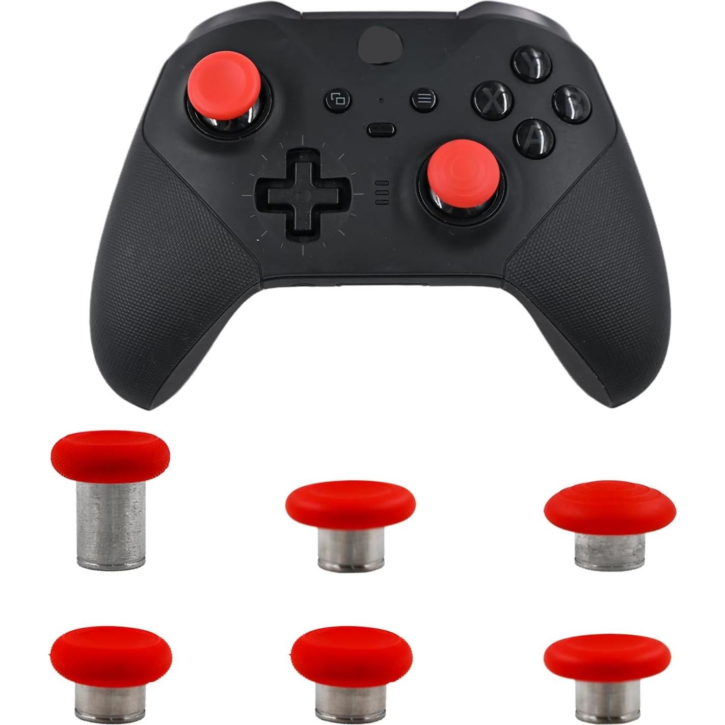 6 Piezas Reemplazo Joysticks Peixiong para Xbox Elite 2 Rojo