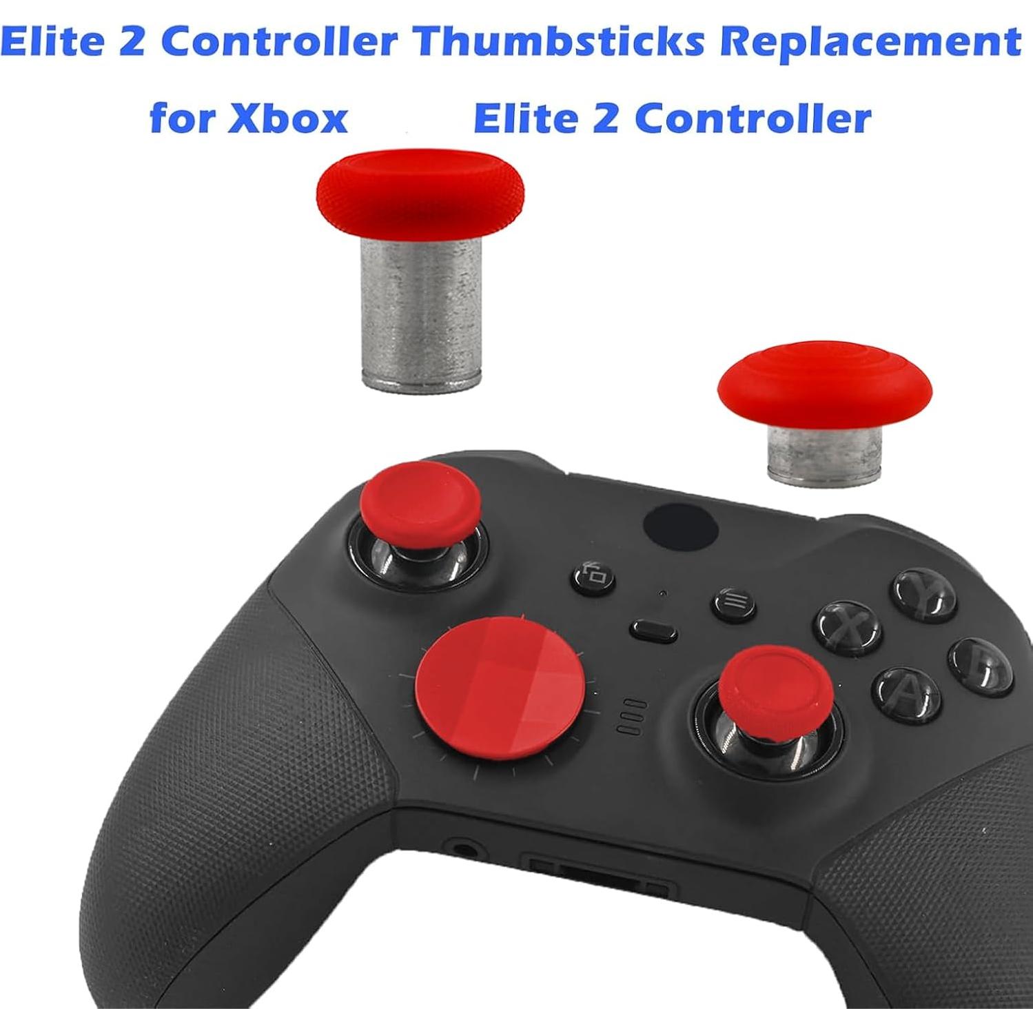 6 Piezas Reemplazo Joysticks Peixiong para Xbox Elite 2 Rojo