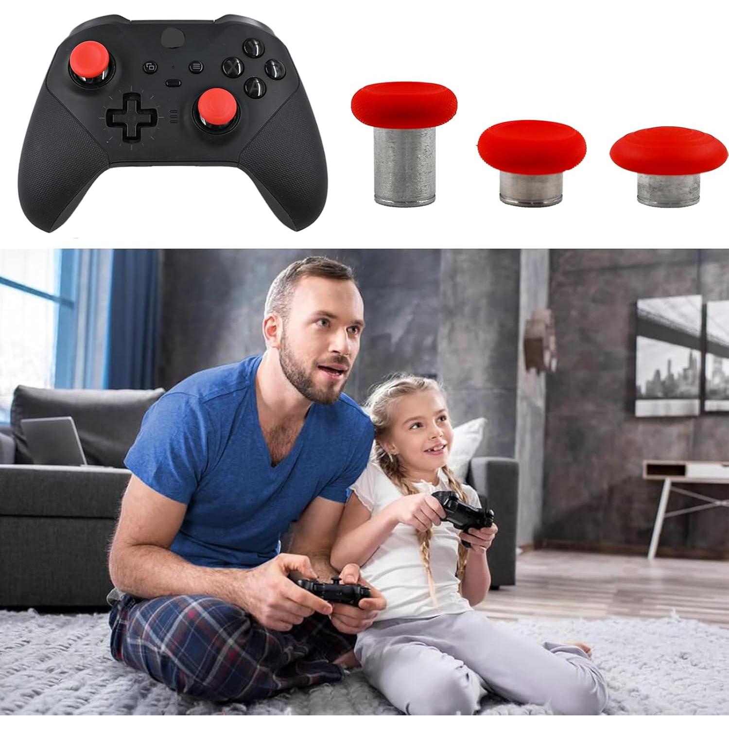 6 Piezas Reemplazo Joysticks Peixiong para Xbox Elite 2 Rojo