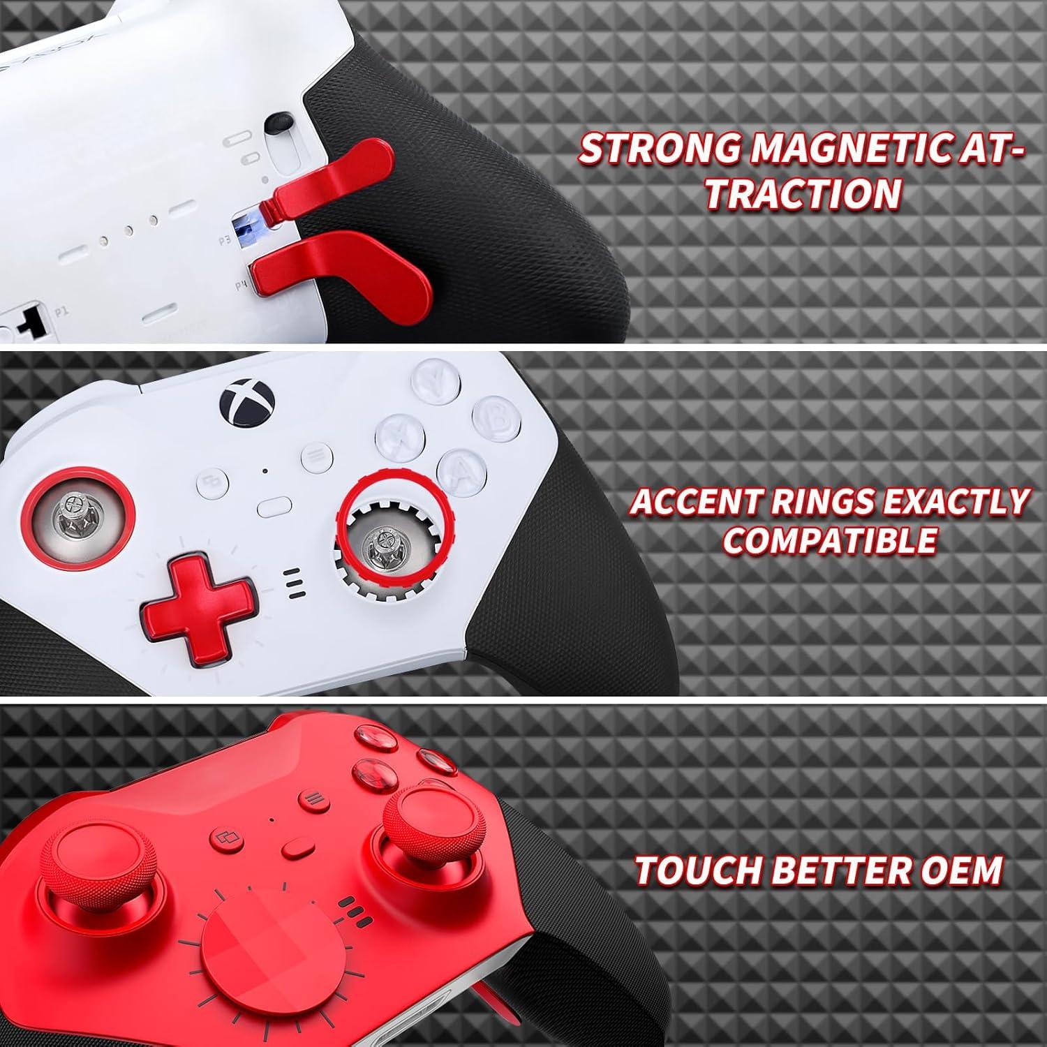 TOMSIN 15 en 1 Accesorios Xbox Elite Series 2 Rojo