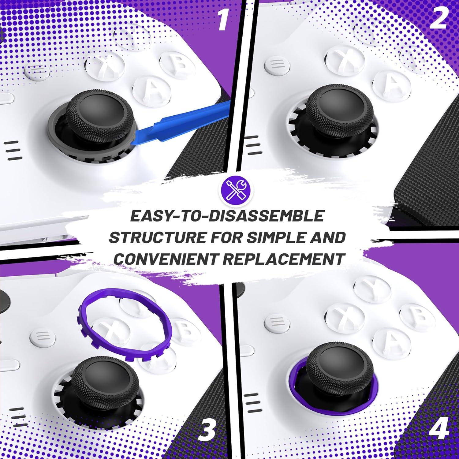 Anillos de Acento Octagonales eXtremeRate para Xbox Elite - Púrpura