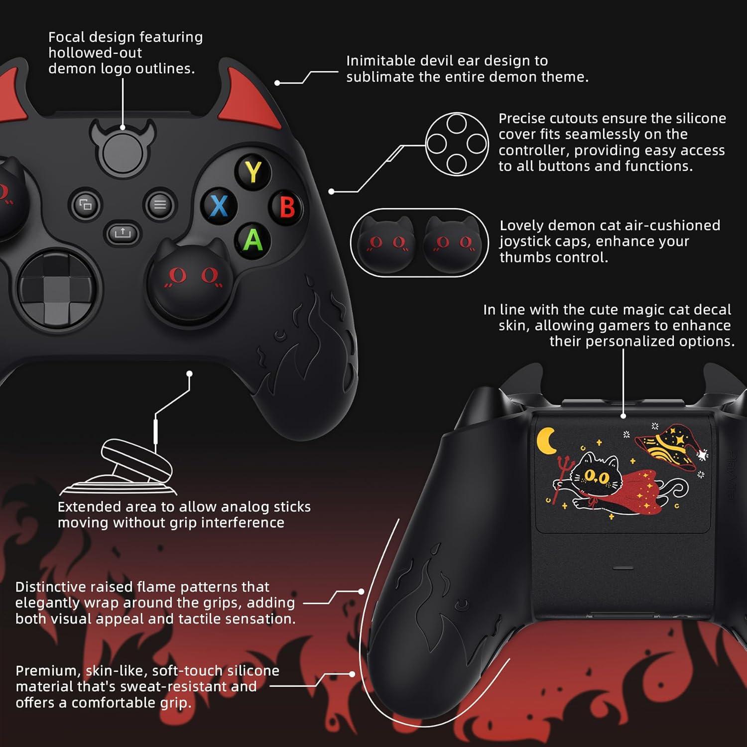 Funda Silicona PlayVital para Controlador Xbox Series X/S - Negro