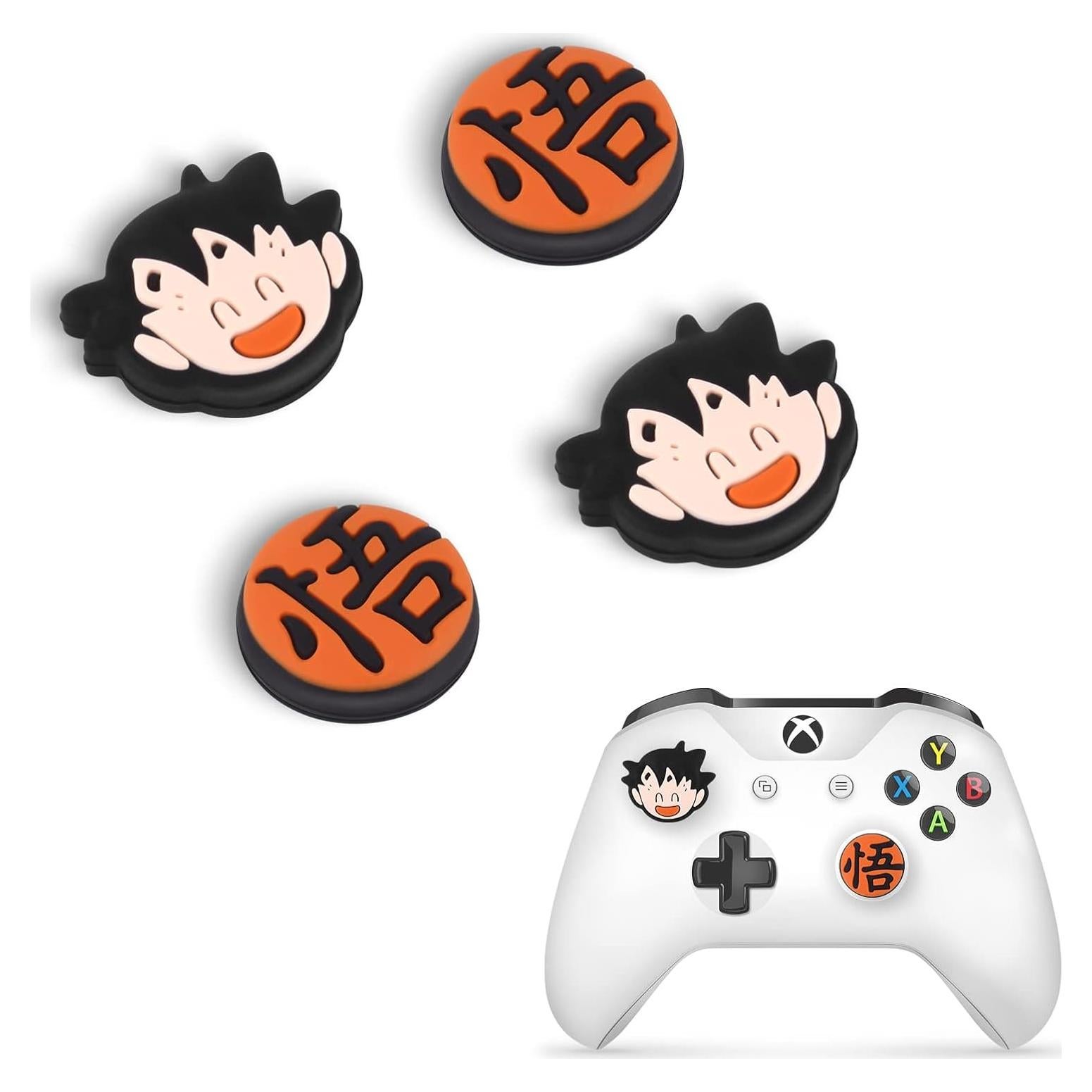 Tapas de Agarre para Pulgar DLseego 4PCS Silicona Naranja