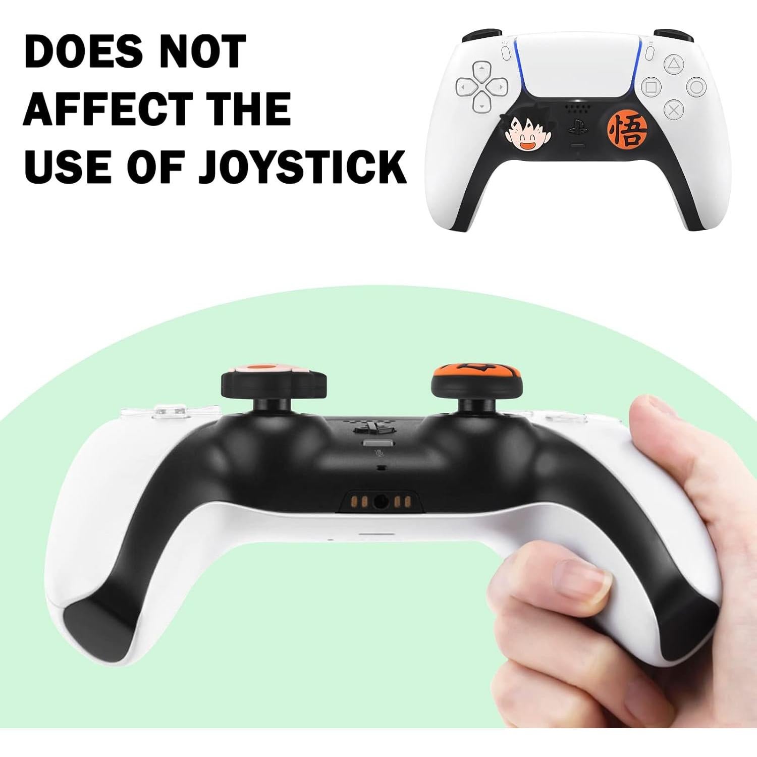 Tapas de Agarre para Pulgar DLseego 4PCS Silicona Naranja