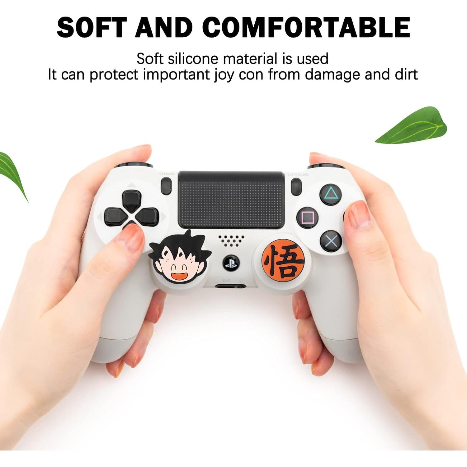 Tapas de Agarre para Pulgar DLseego 4PCS Silicona Naranja