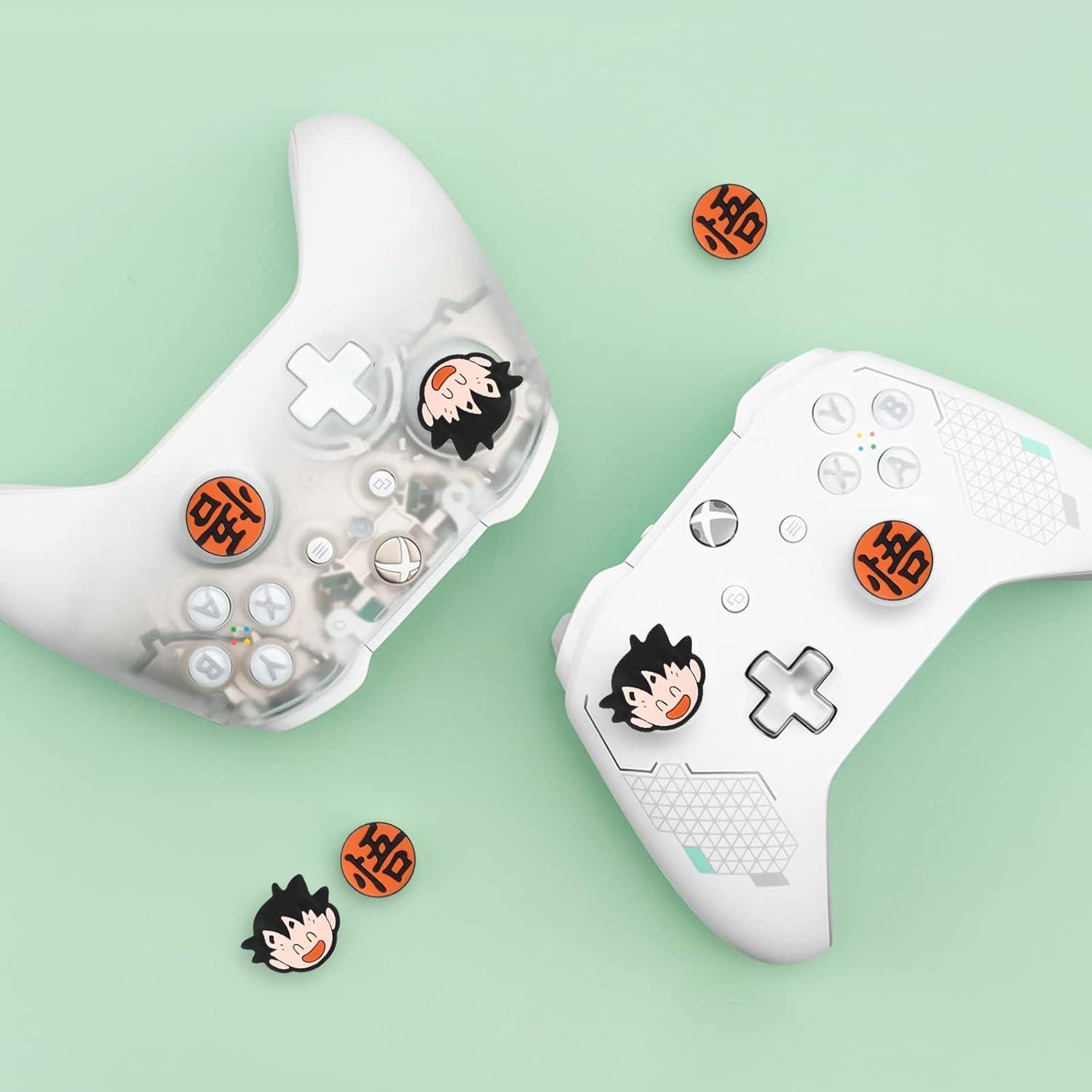 Tapas de Agarre para Pulgar DLseego 4PCS Silicona Naranja