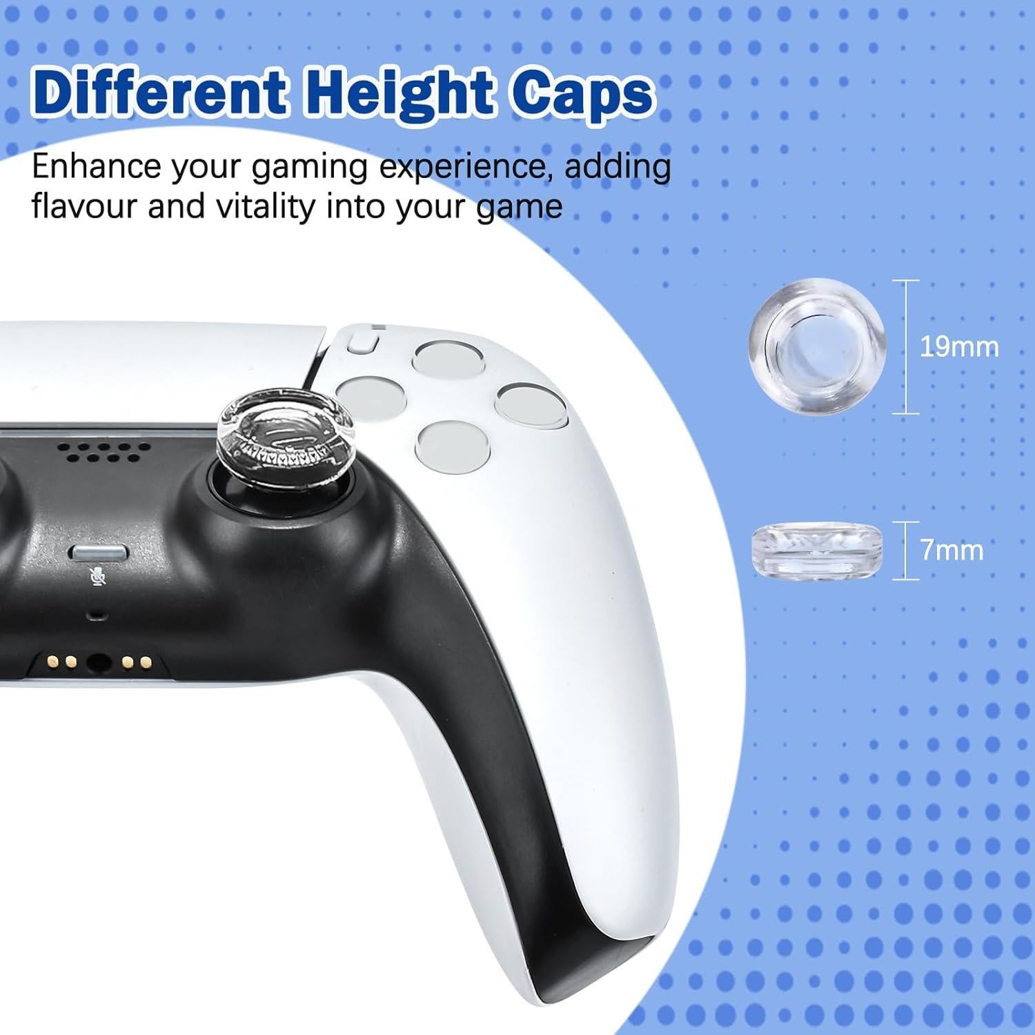 Tapas de Agarre para Pulgar DLseego para Consolas - Claro