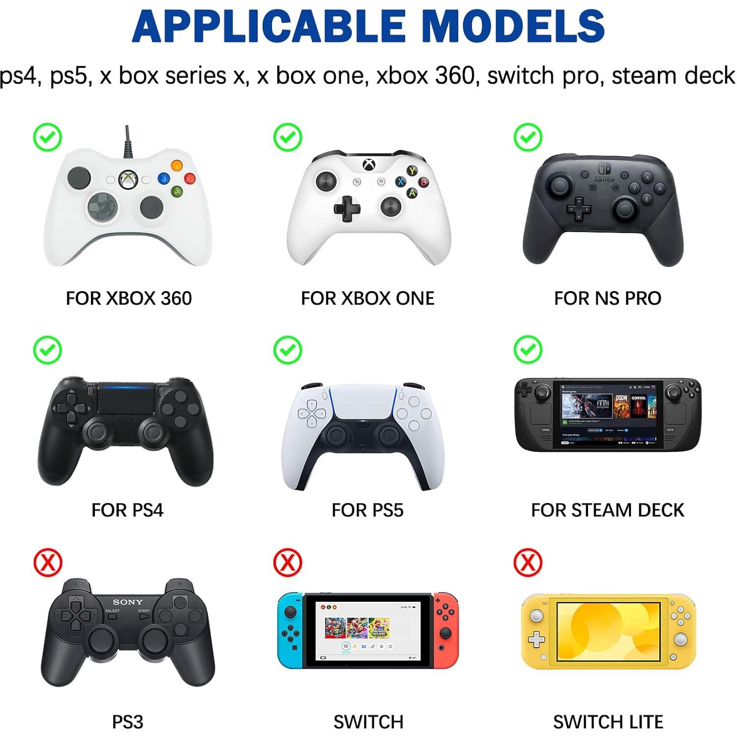 Tapas de Agarre para Pulgar DLseego para Consolas - Claro