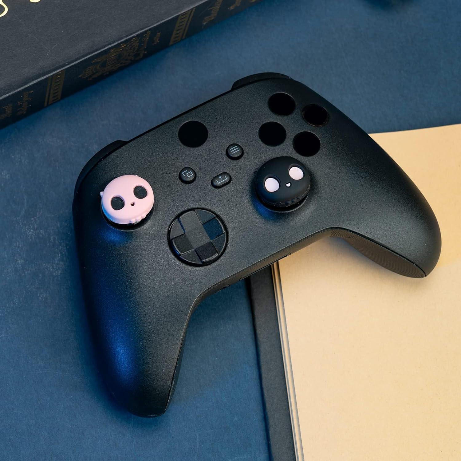 GeekShare Tapas de Joystick Xbox One - Calavera Rosa - 4 Piezas