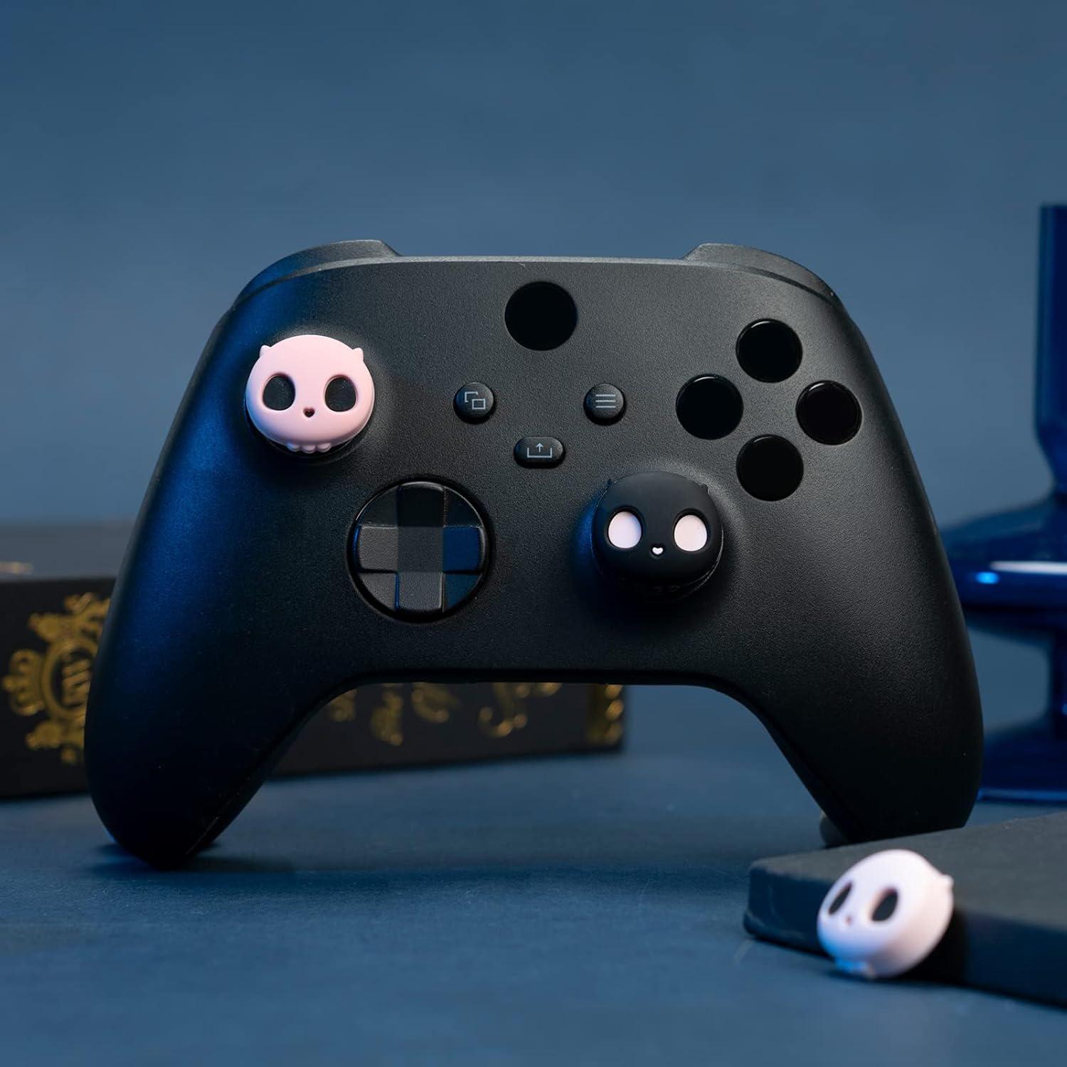 GeekShare Tapas de Joystick Xbox One - Calavera Rosa - 4 Piezas