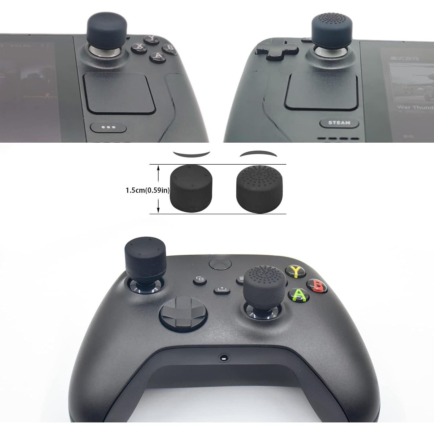 Juego de Tapas de Agarre para Pulgar ZHI-NYLLDJS 16pcs Xbox/Steam Deck