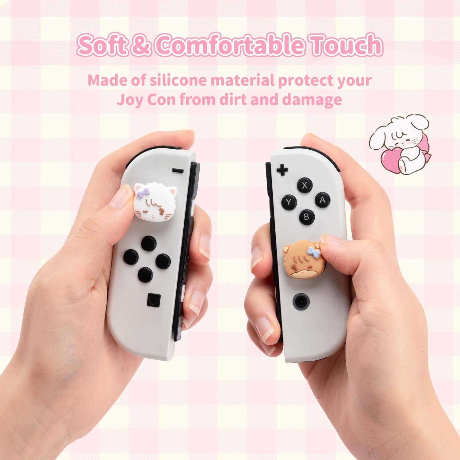 Tapas de Agarre para Pulgar GeekShare Kawaii Switch 4 Pcs