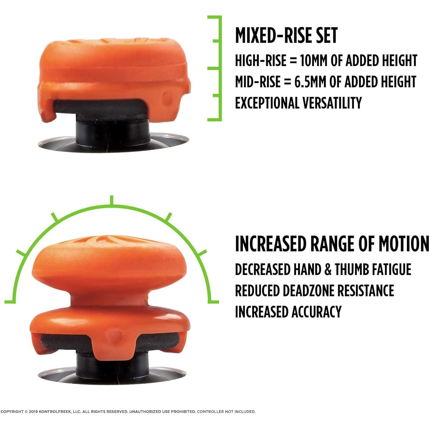 KontrolFreek Vortex para Xbox One y Series X - Thumbsticks Naranja