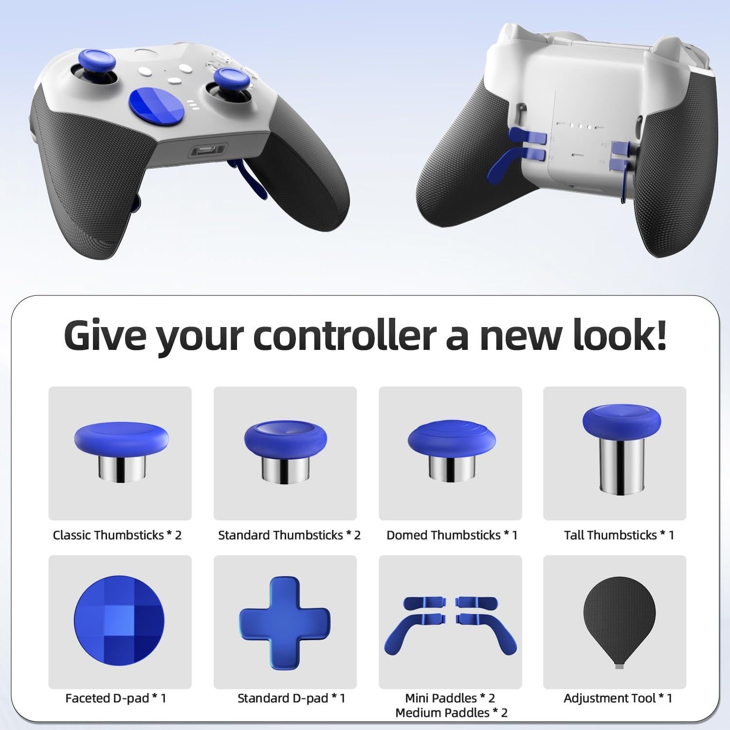 Kit 13 en 1 Accesorios Xbox Elite 2 TanReginal Azul