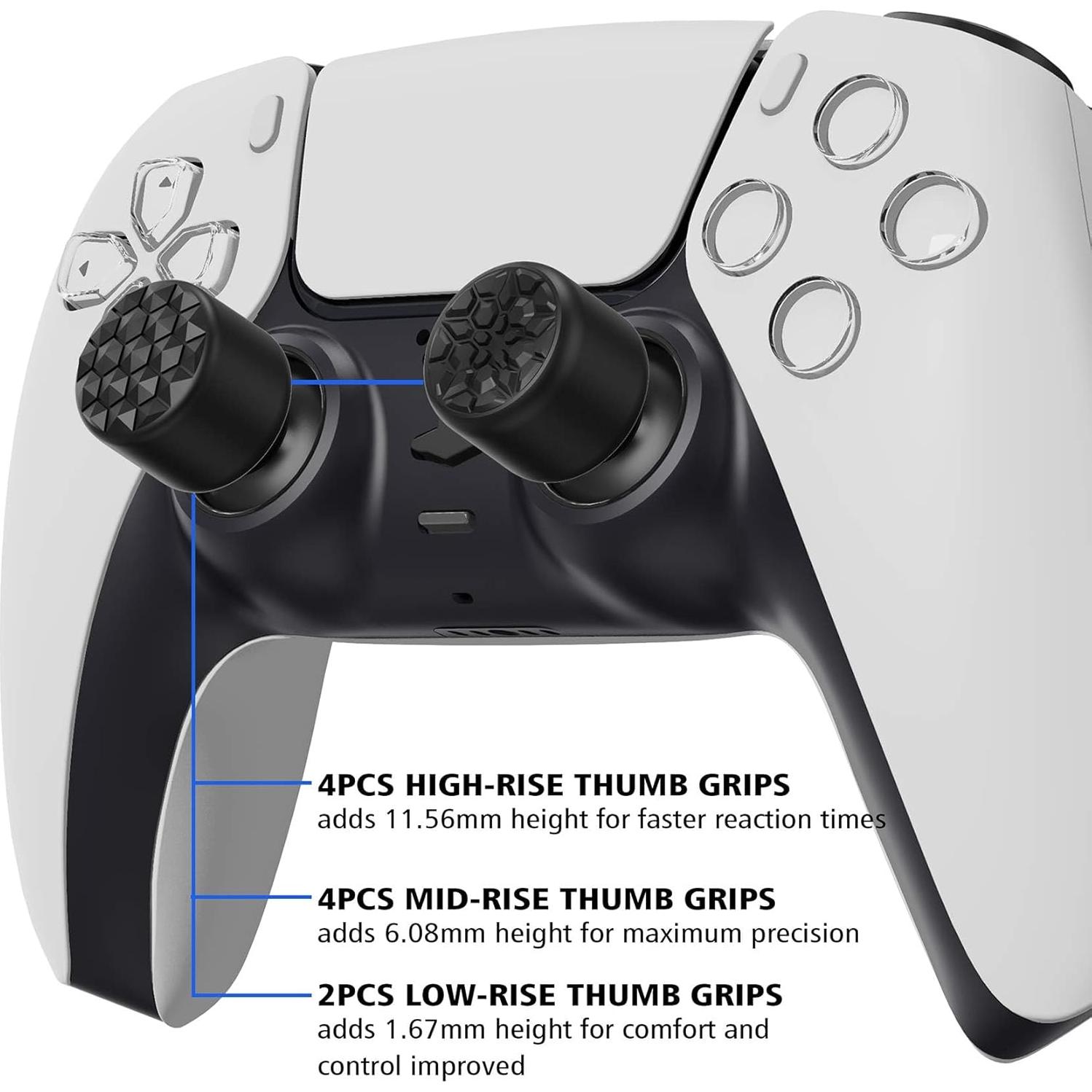 Tapas Ergonómicas PlayVital para Joysticks PS5, PS4, Xbox