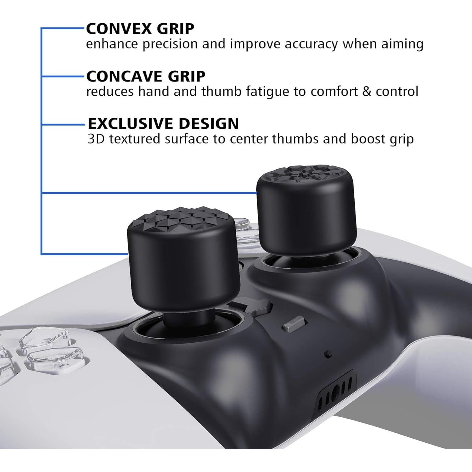 Tapas Ergonómicas PlayVital para Joysticks PS5, PS4, Xbox