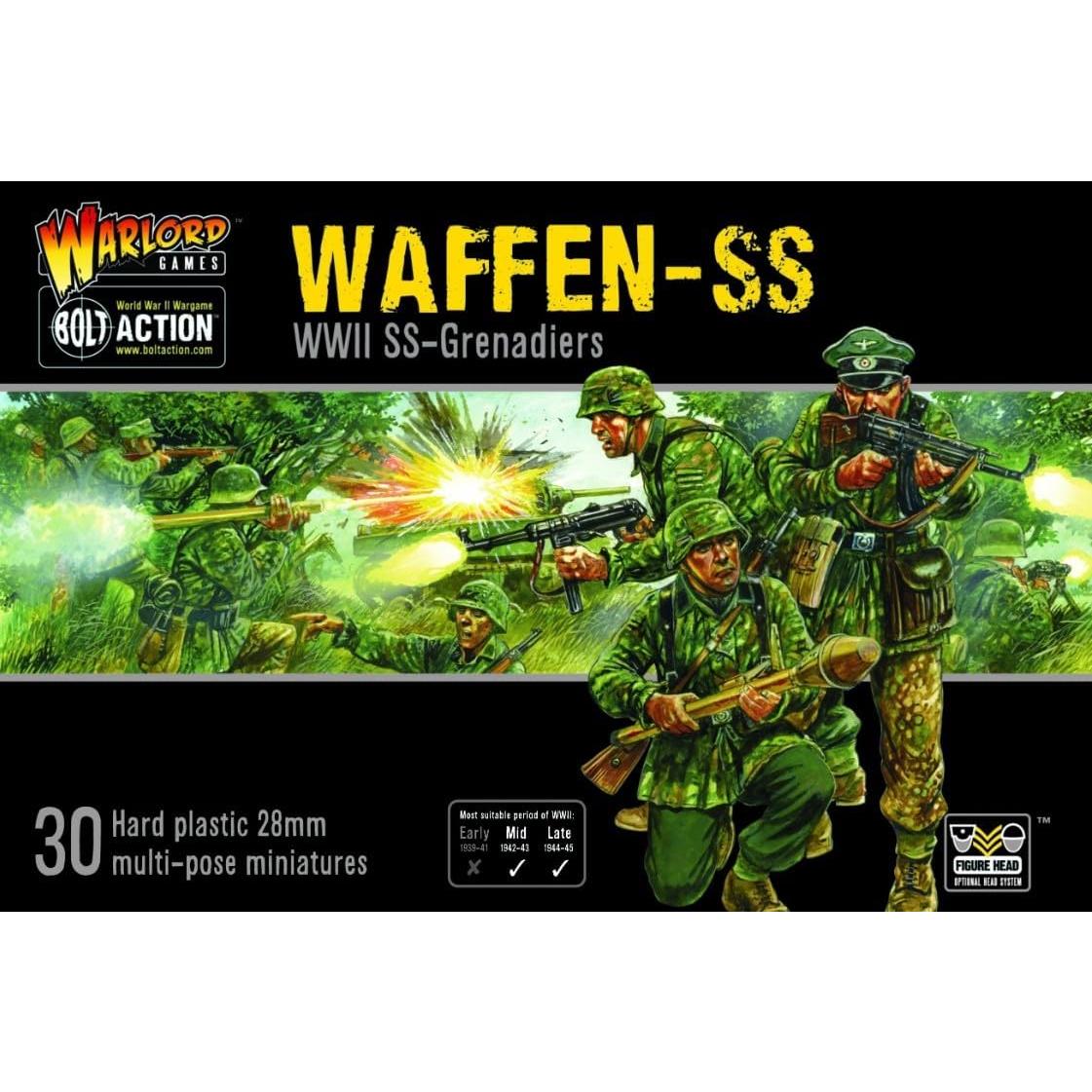 Miniaturas Waffen-SS 28mm Warlord Games - 30 figuras tácticas