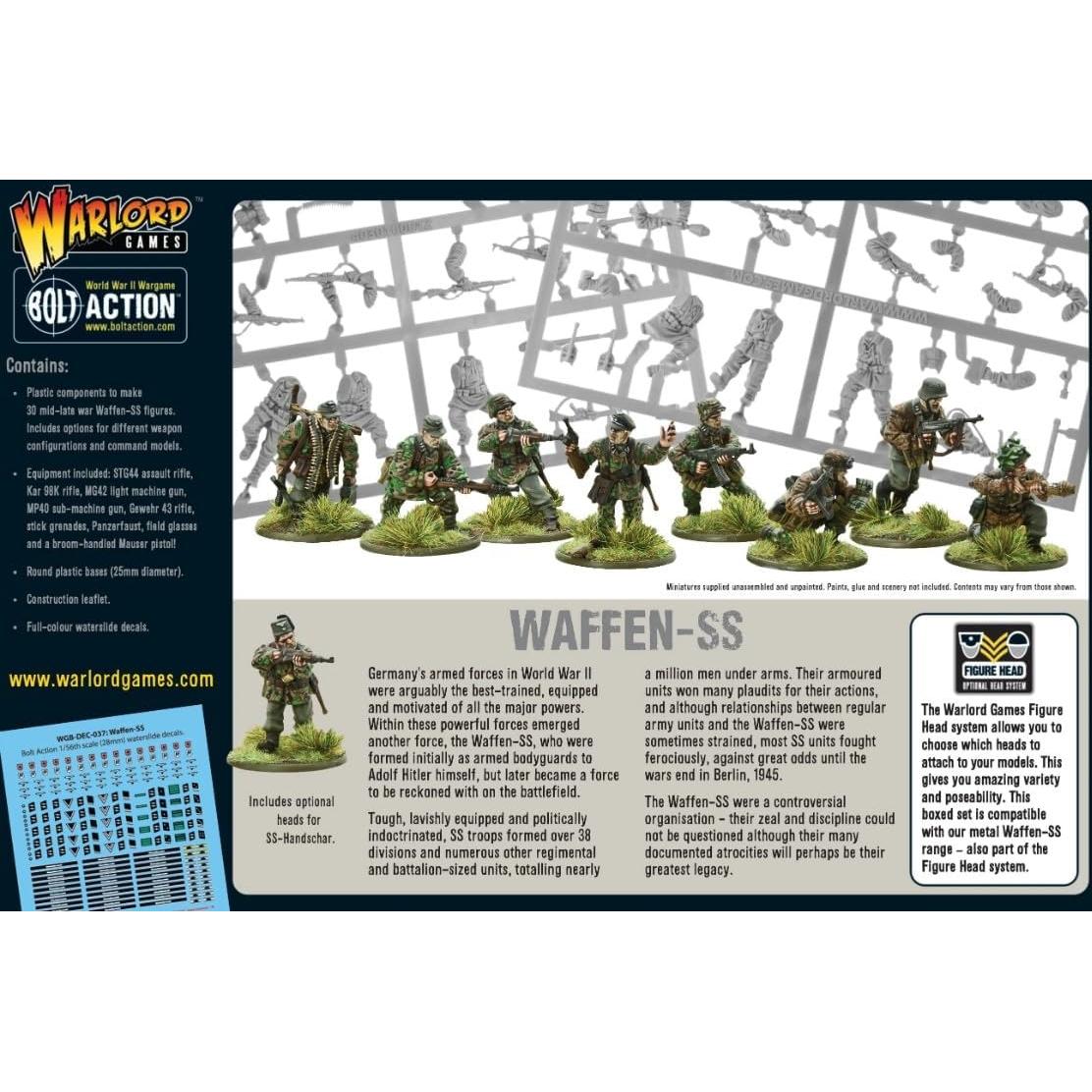 Miniaturas Waffen-SS 28mm Warlord Games - 30 figuras tácticas