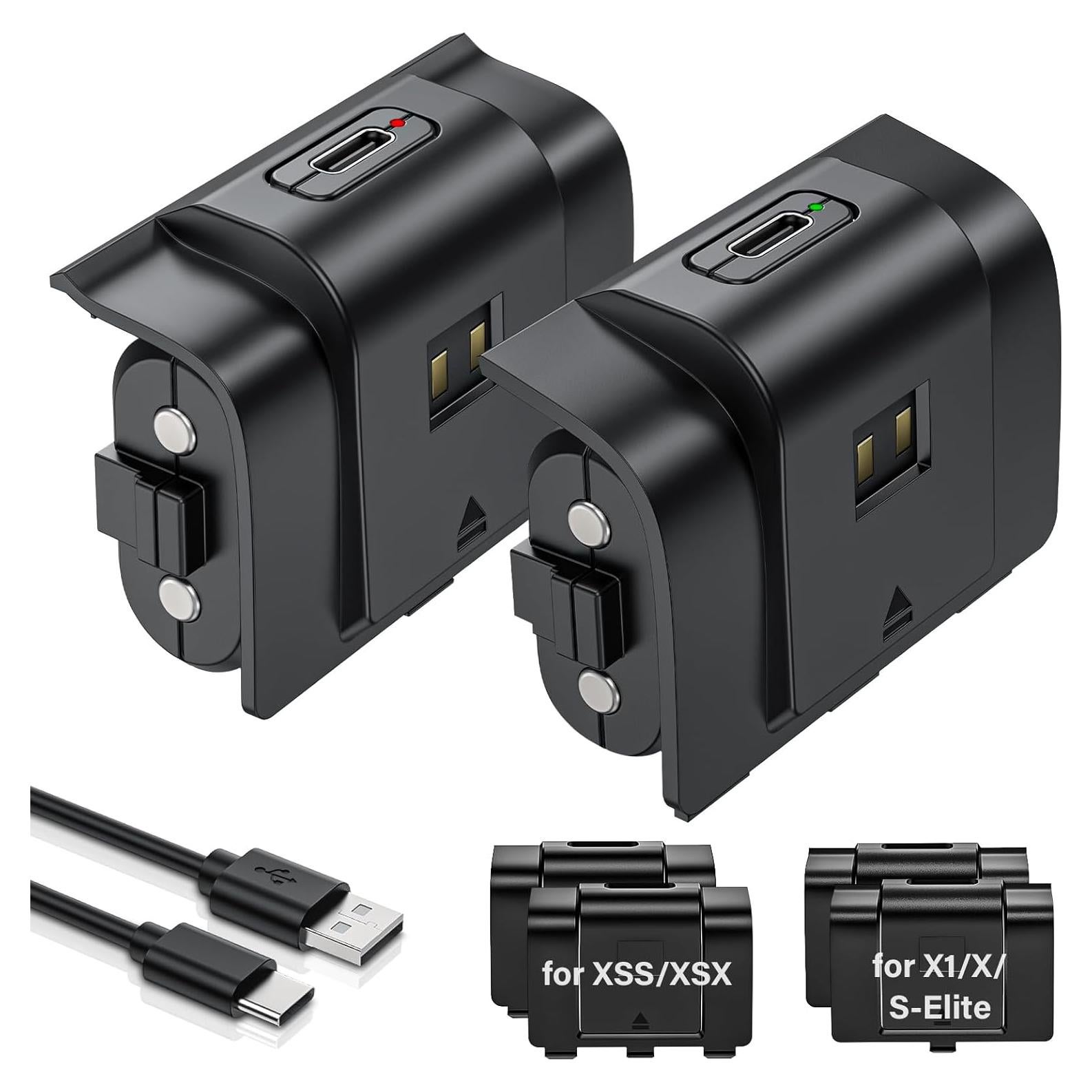 Paquete de Batería Recargable JAVRUNWOF para Xbox 2x4800mWh