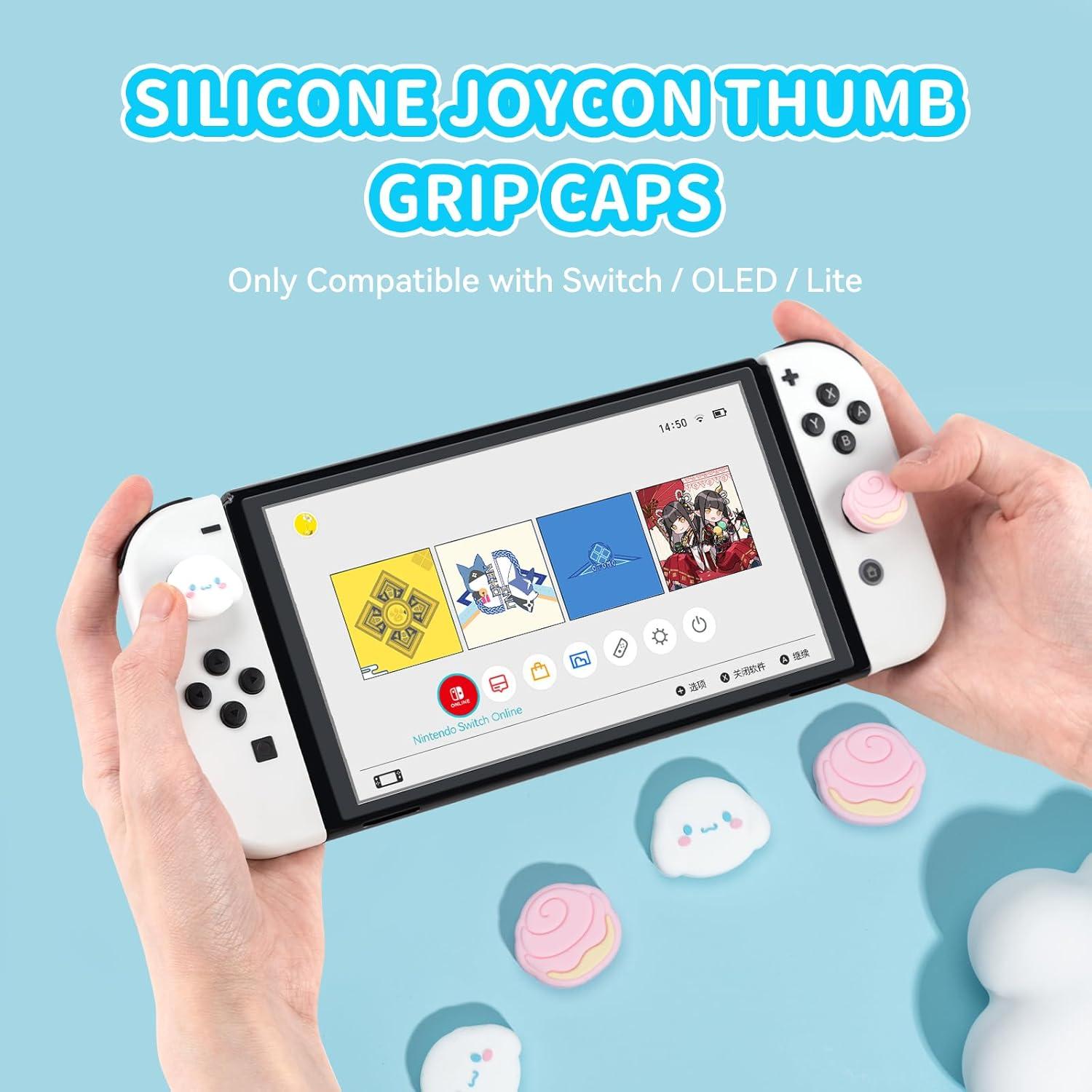 Tapa de Joystick WISHAVEN para Nintendo Switch - Pasteles y Perro