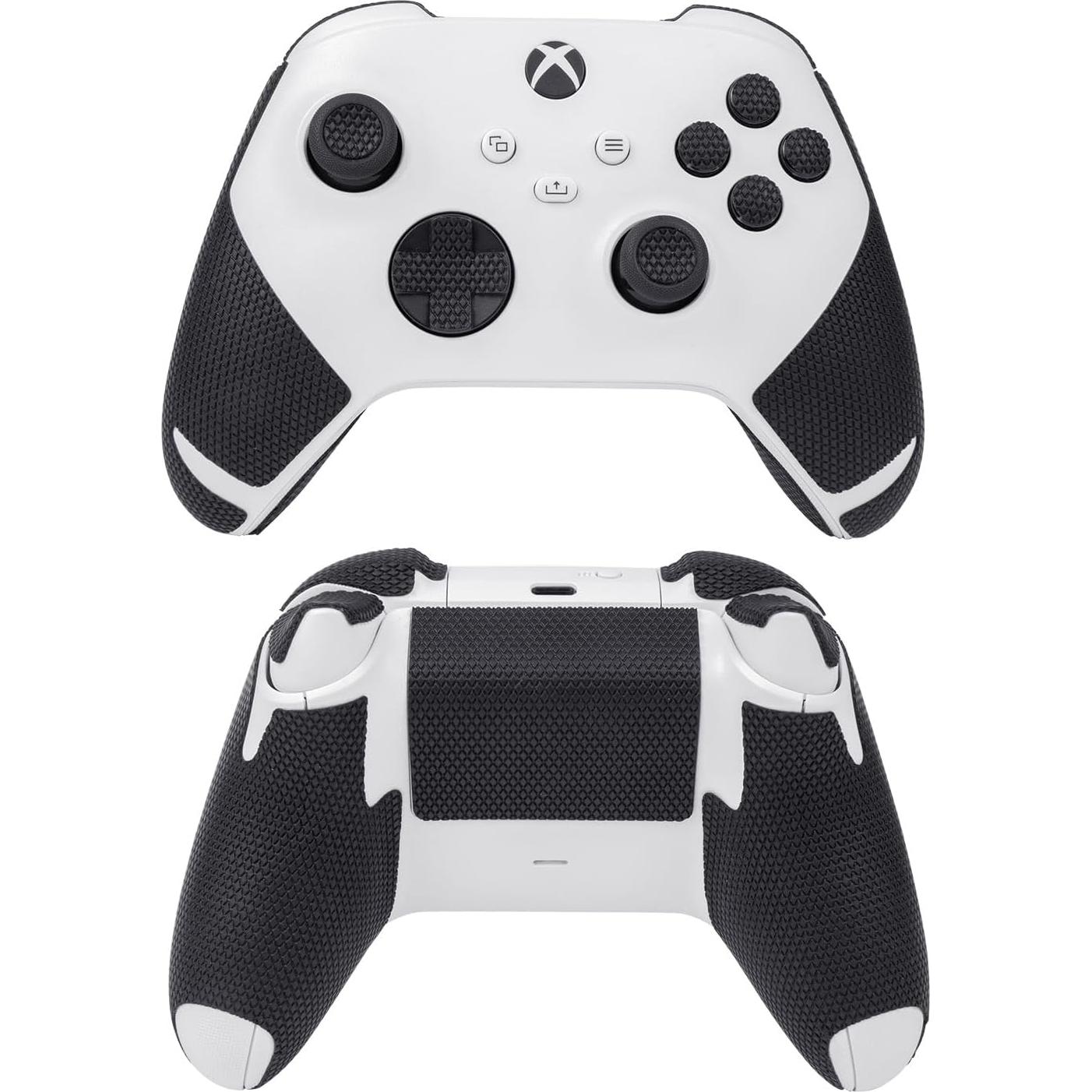 Controller Grips Compatible with Xbox Series X/S, Anti-Slip, Sweat-Absorbent, Textured Skin kit, for Xbox Controllers Handle Grips, Buttons, Triggers (Classic Version - Black)