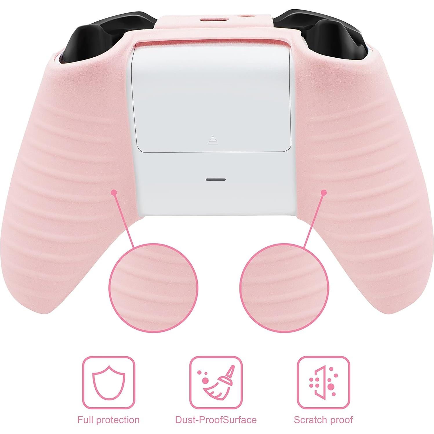 Funda de Silicona Antideslizante BRHE para Xbox One/S/X Rosa