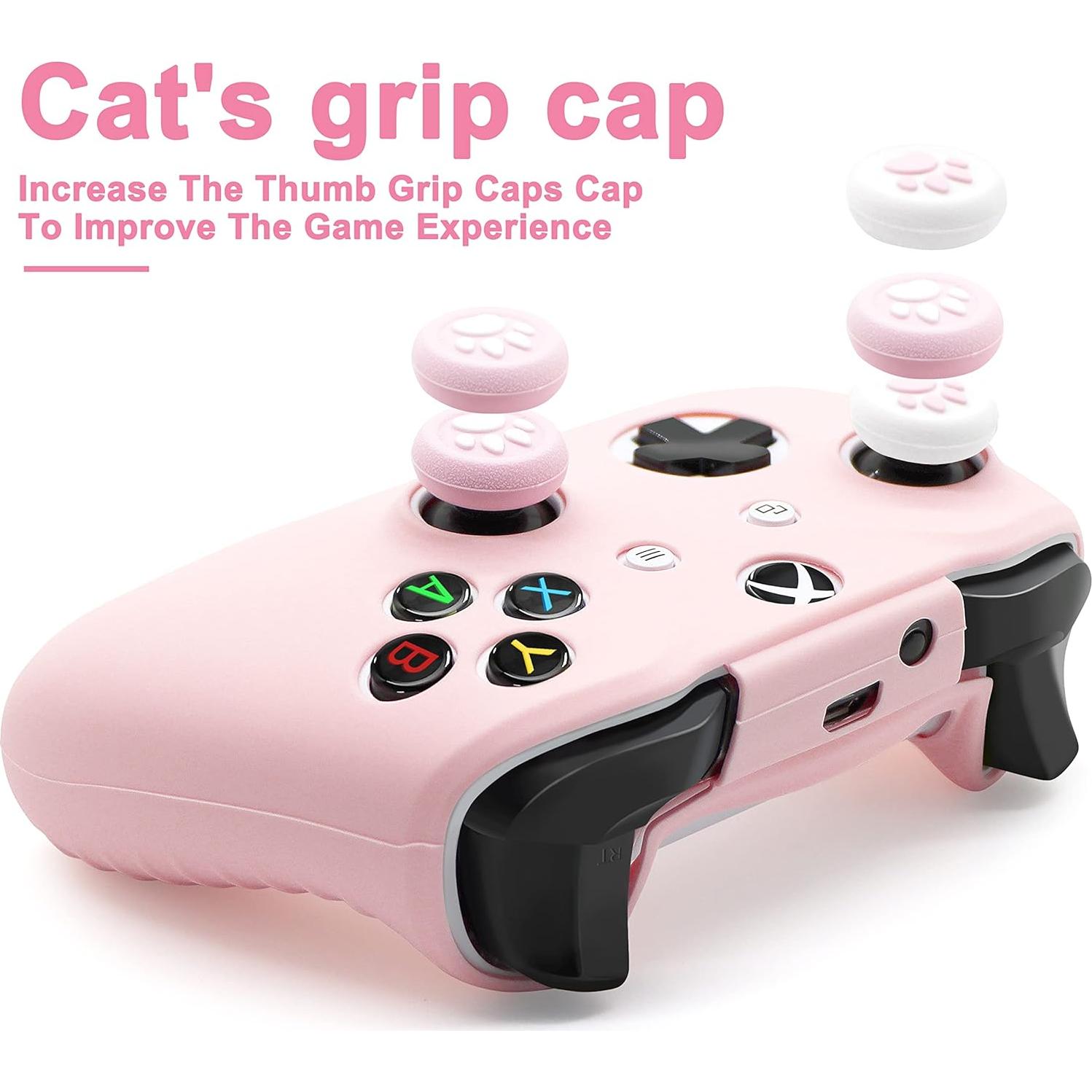 Funda de Silicona Antideslizante BRHE para Xbox One/S/X Rosa