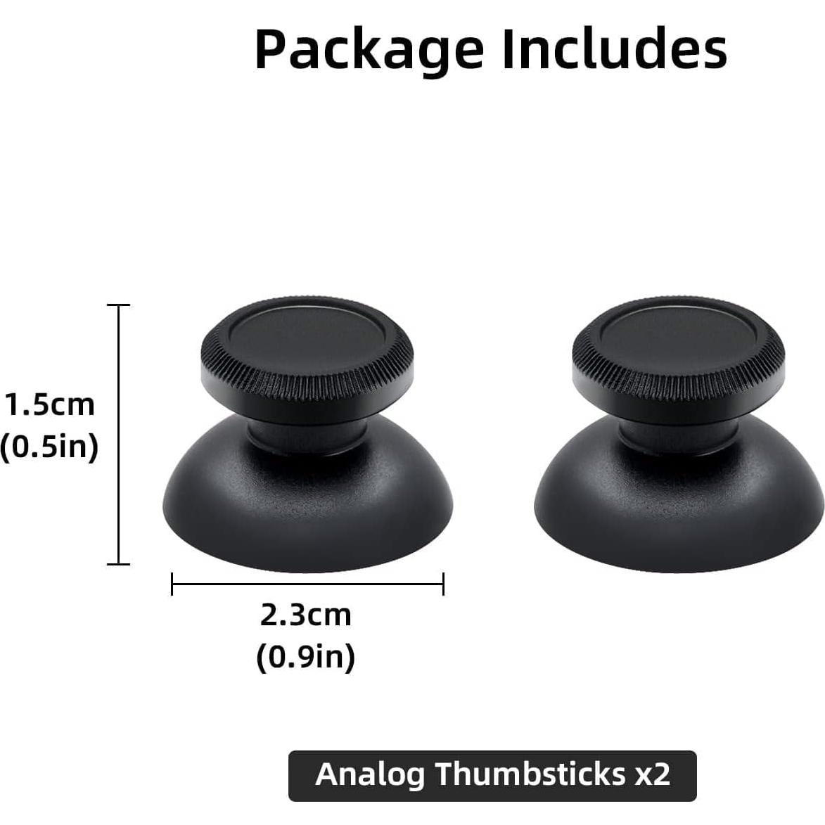 Thumbsticks de Aluminio Mcbazel para Xbox ONE Negro (Juego de 2)