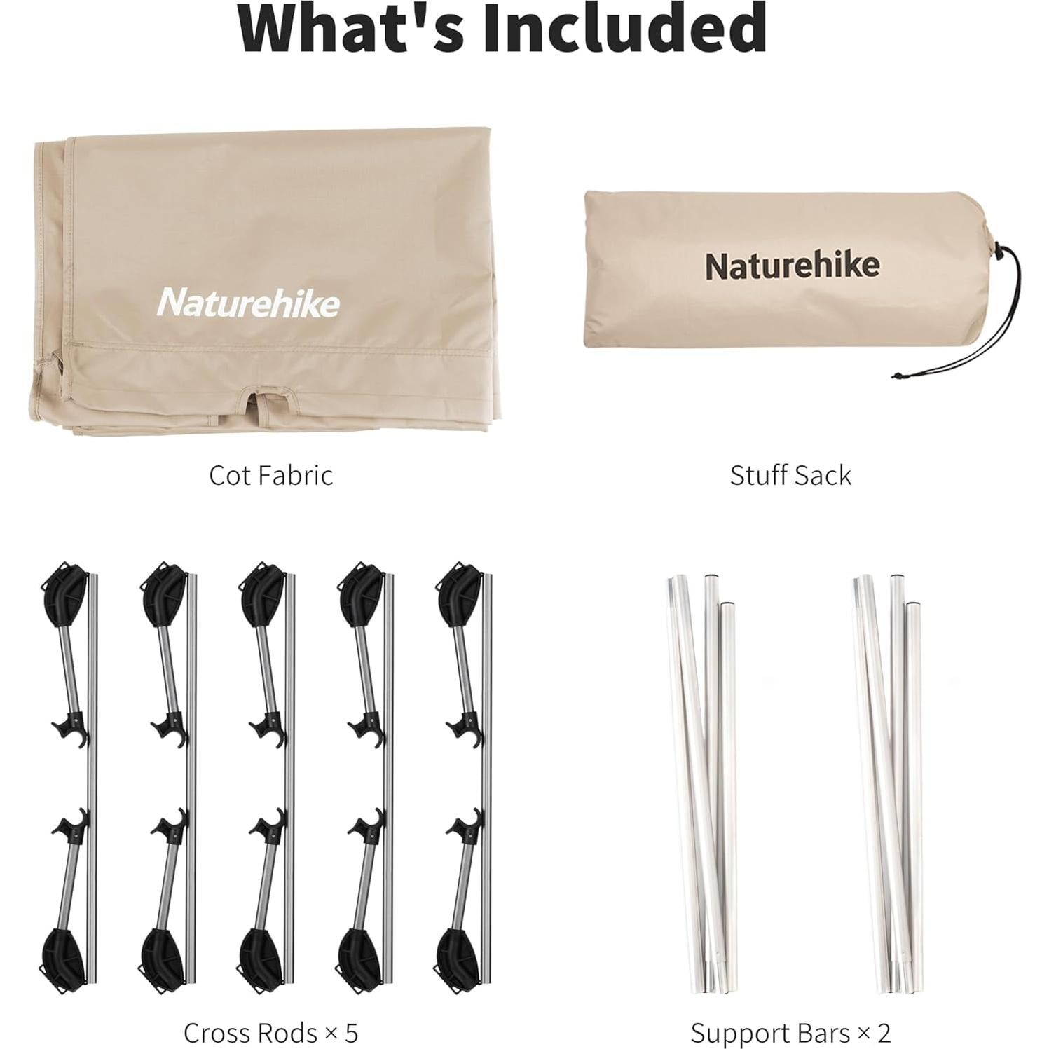 Cama de Camping Naturehike GreenWild Plegable 2,18 kg 330 lbs