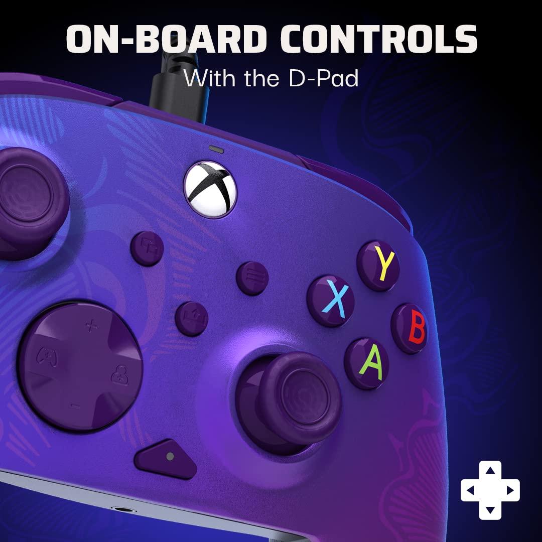 Controlador PDP REMATCH Cableado Degradado Púrpura Xbox