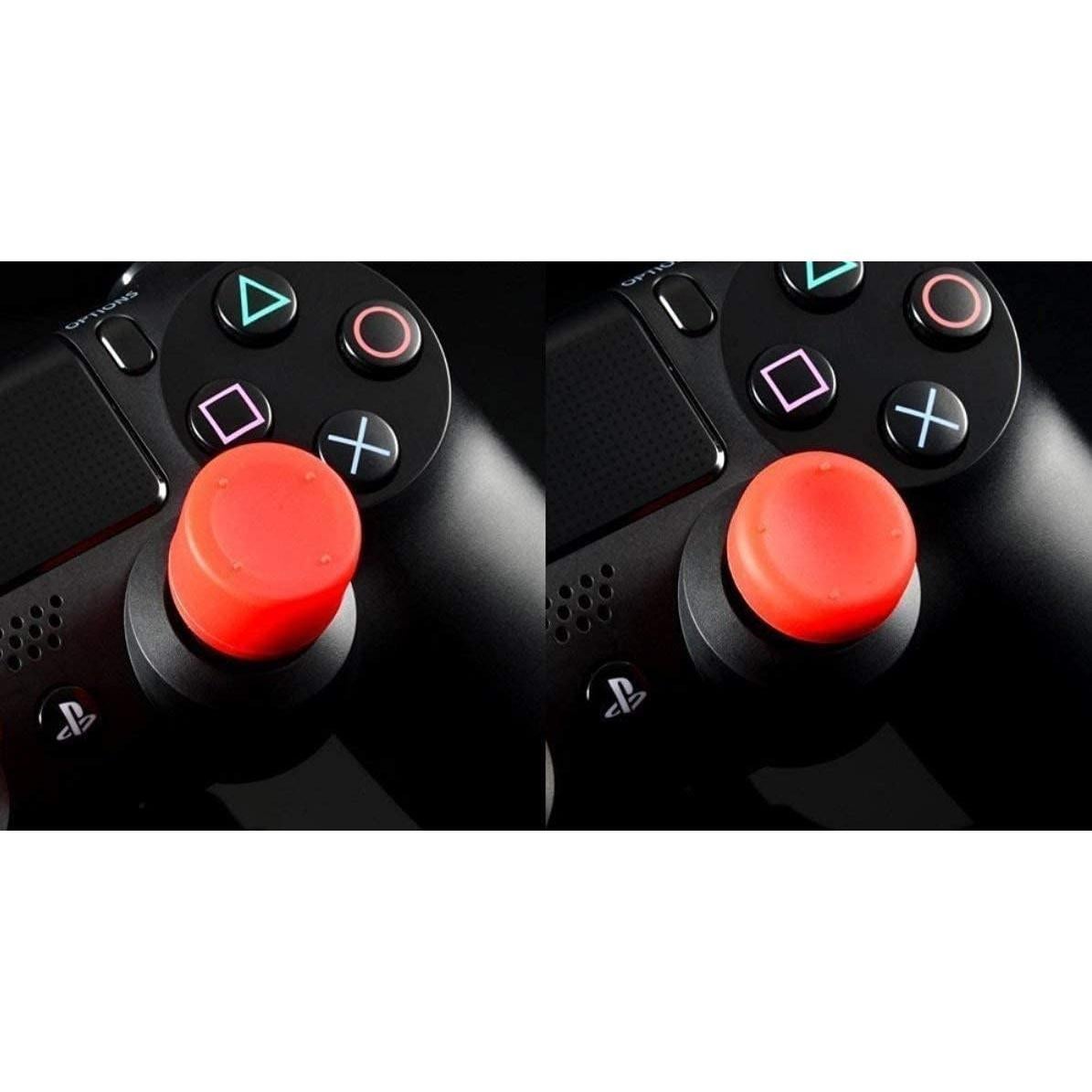 Grips Antideslizantes Ambertown para Joystick PS5 PS4 Xbox Rojo