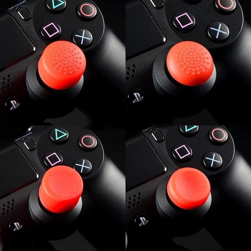 Grips Antideslizantes Ambertown para Joystick PS5 PS4 Xbox Rojo