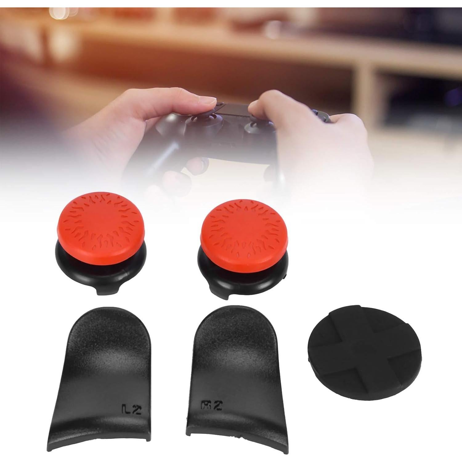 Agarre de Joystick eboxer-1 para Controlador PS4 - Rojo