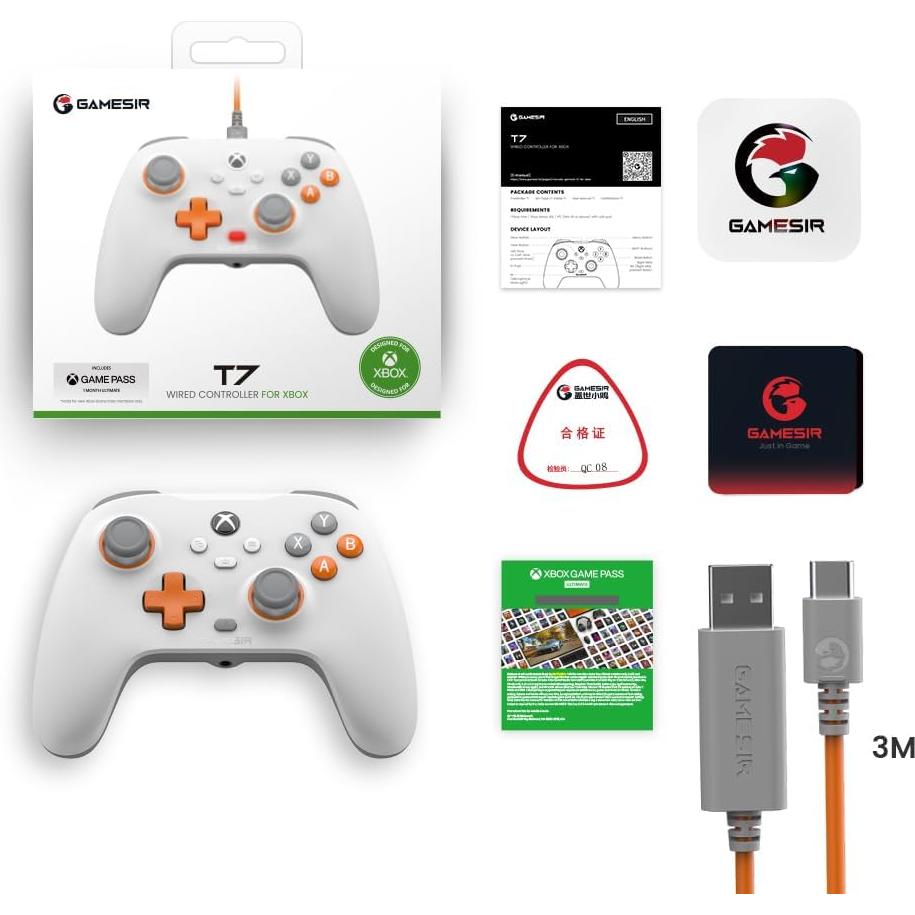GameSir T7 Controlador Cableado para Xbox y PC - Blanco