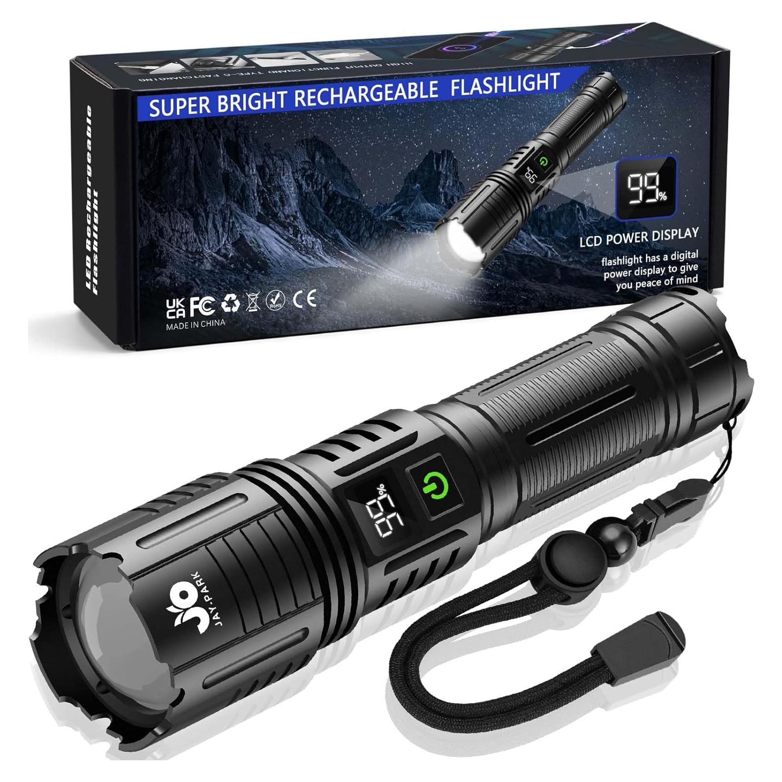 Linterna LED Recargable Jay-Park F88 1000000 Lúmenes IP67