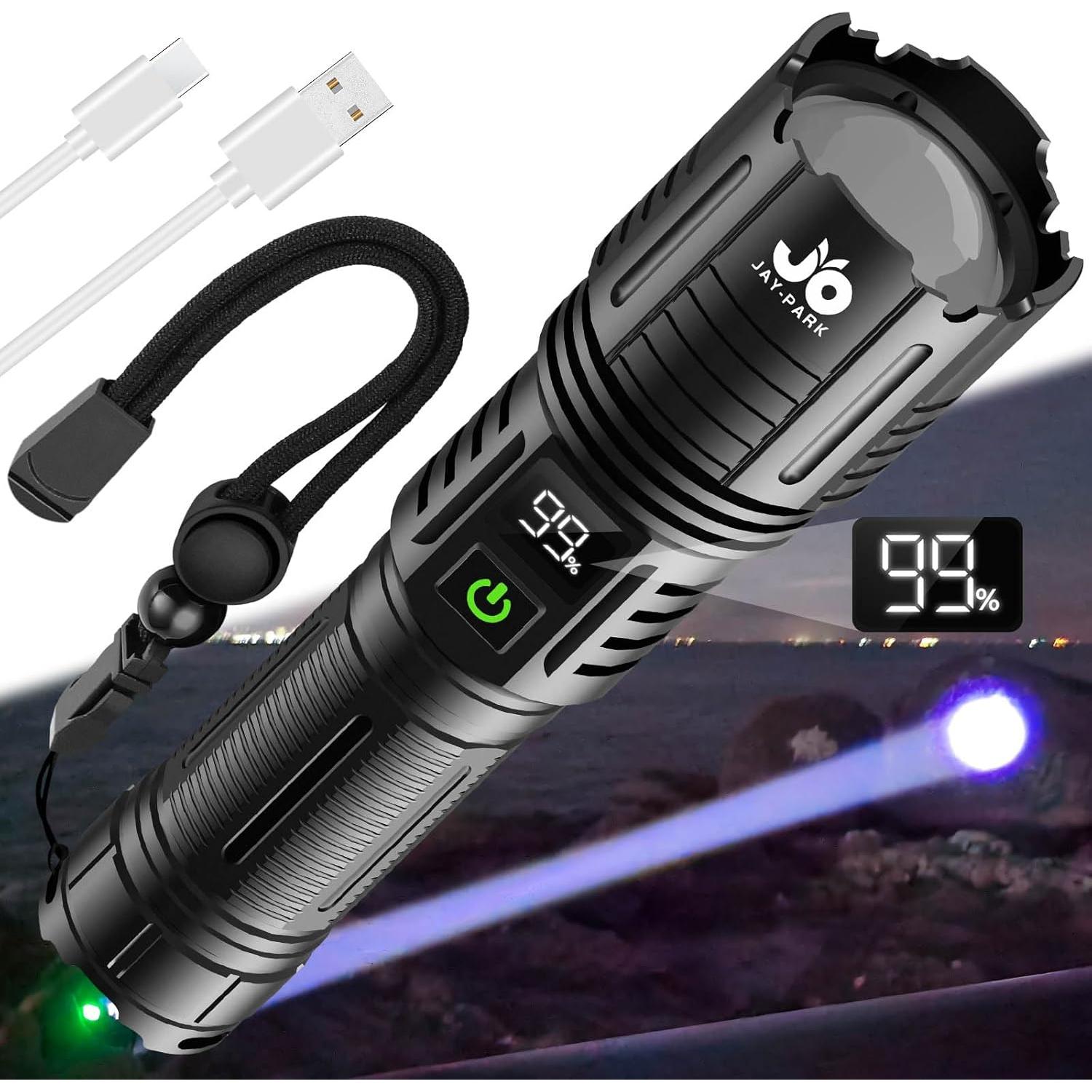 Linterna LED Recargable Jay-Park F88 1000000 Lúmenes IP67