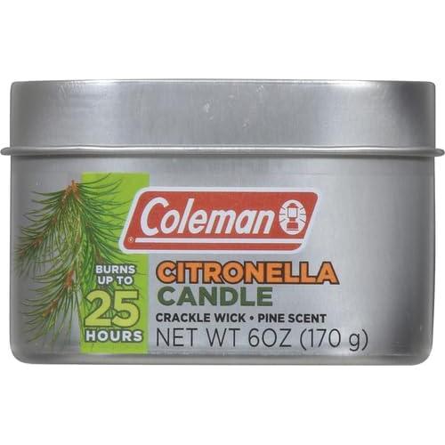 Vela de Citronela Coleman Aroma a Pino 170 g con Mecha de Madera