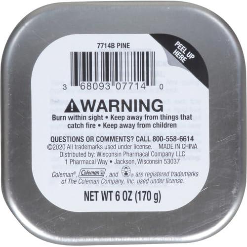 Vela de Citronela Coleman Aroma a Pino 170 g con Mecha de Madera