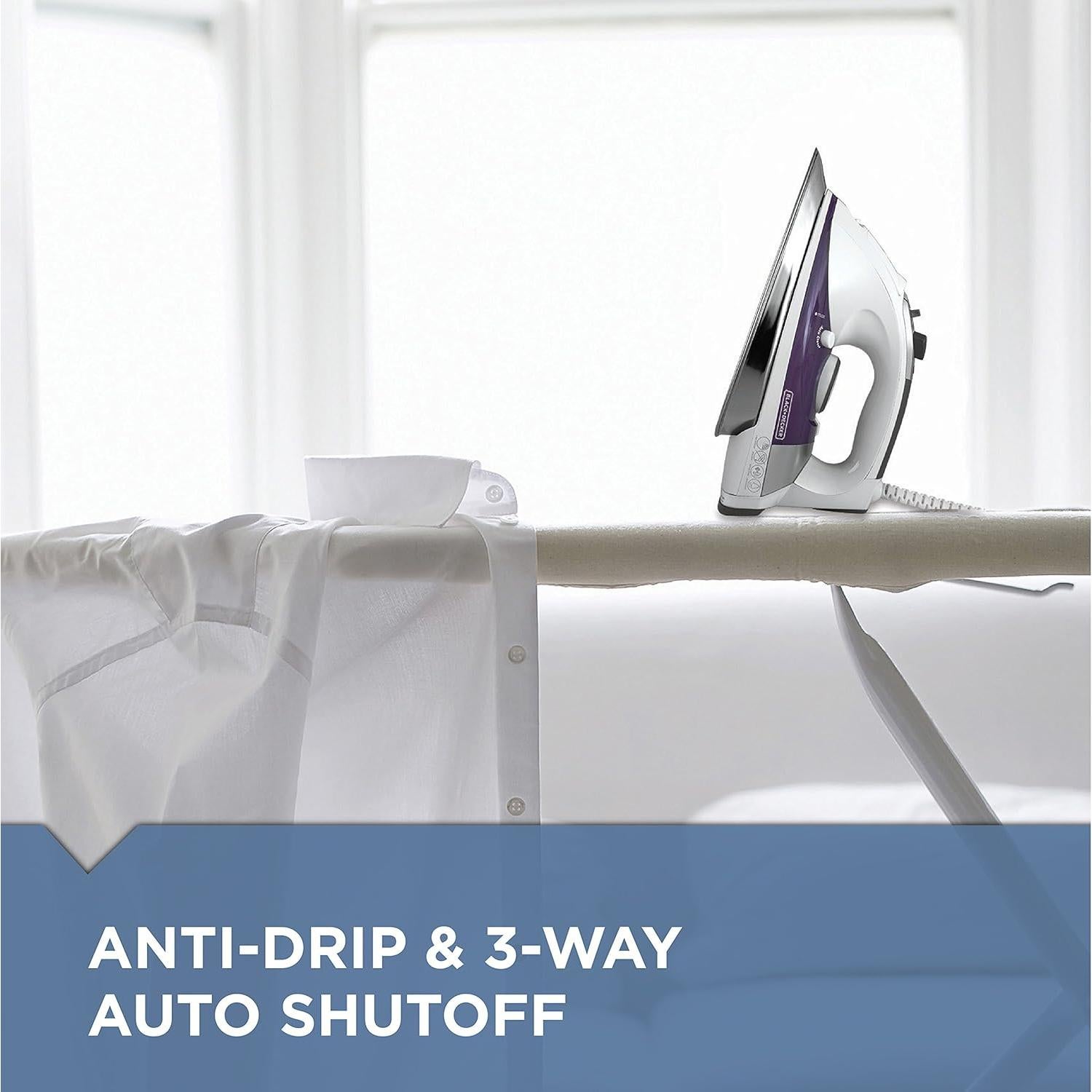 Plancha de Vapor BLACK+DECKER IR1350S 1.36 kg Suela Acero Inoxidable